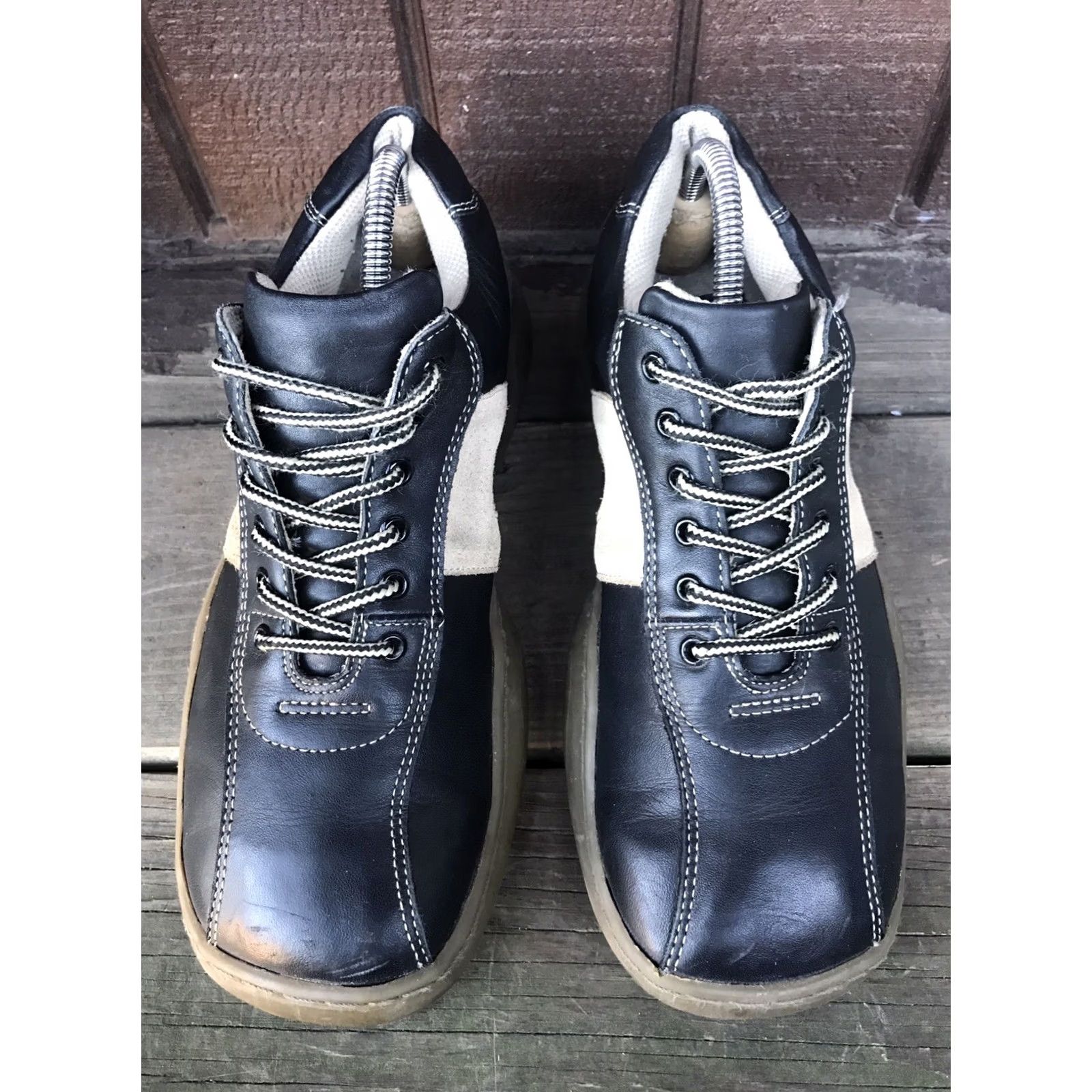 Vintage Mens GBX Brown Leather Bicycle Toe Lace Up Casual Oxford Walking Shoes 8M Size US 8 / EU 41 - 3 Thumbnail