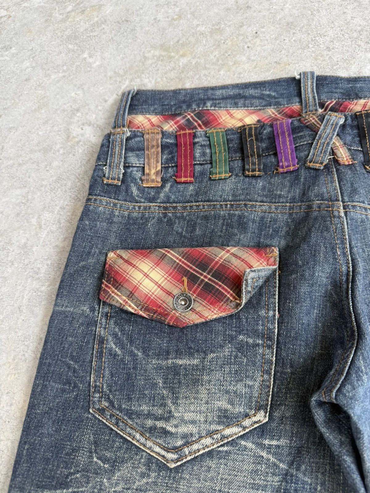 Hysteric Glamour Japanese Nylaus Double Waist Distressed Jeans Size US 32 / EU 48 - 18 Thumbnail