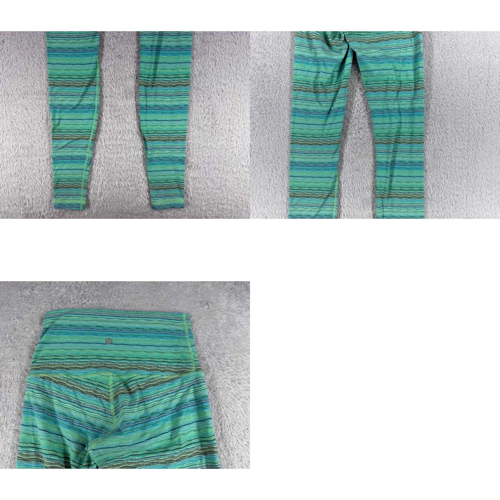 Lululemon Lululemon Pants Womens 4 Green Stripe Wunder Under Pant Hi-Rise Yoga Gym W5LA9S Size 27" / US 4 / IT 40 - 9 Thumbnail