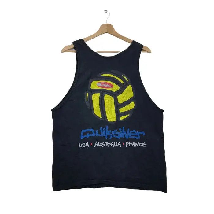 Quiksilver Vtg 90’ QUIKSILVER SURFING Made In USA Tank Top Tee Shirt Size US XL / EU 56 / 4 - 1 Thumbnail