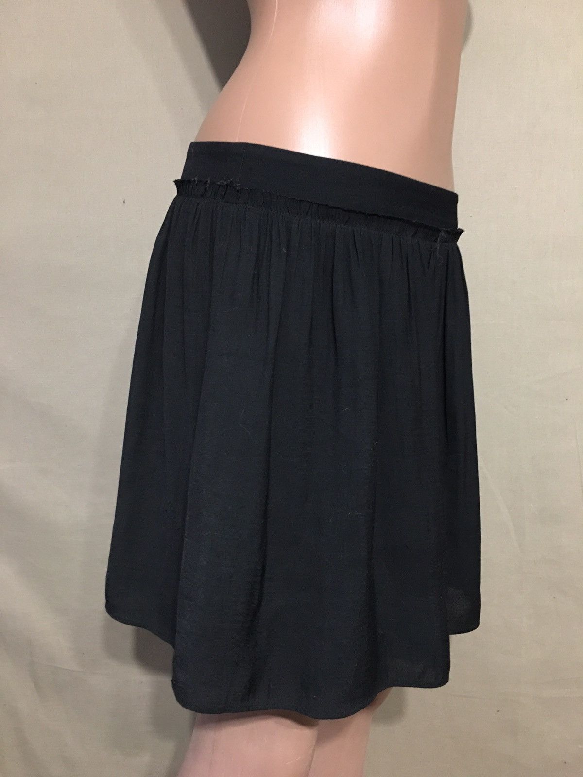 Zadig & Voltaire Zadig & Voltaire Black Cotton Crepe Raw Edges Mini Skirt 38 Size 26" / US 2 / IT 38 - 5 Thumbnail