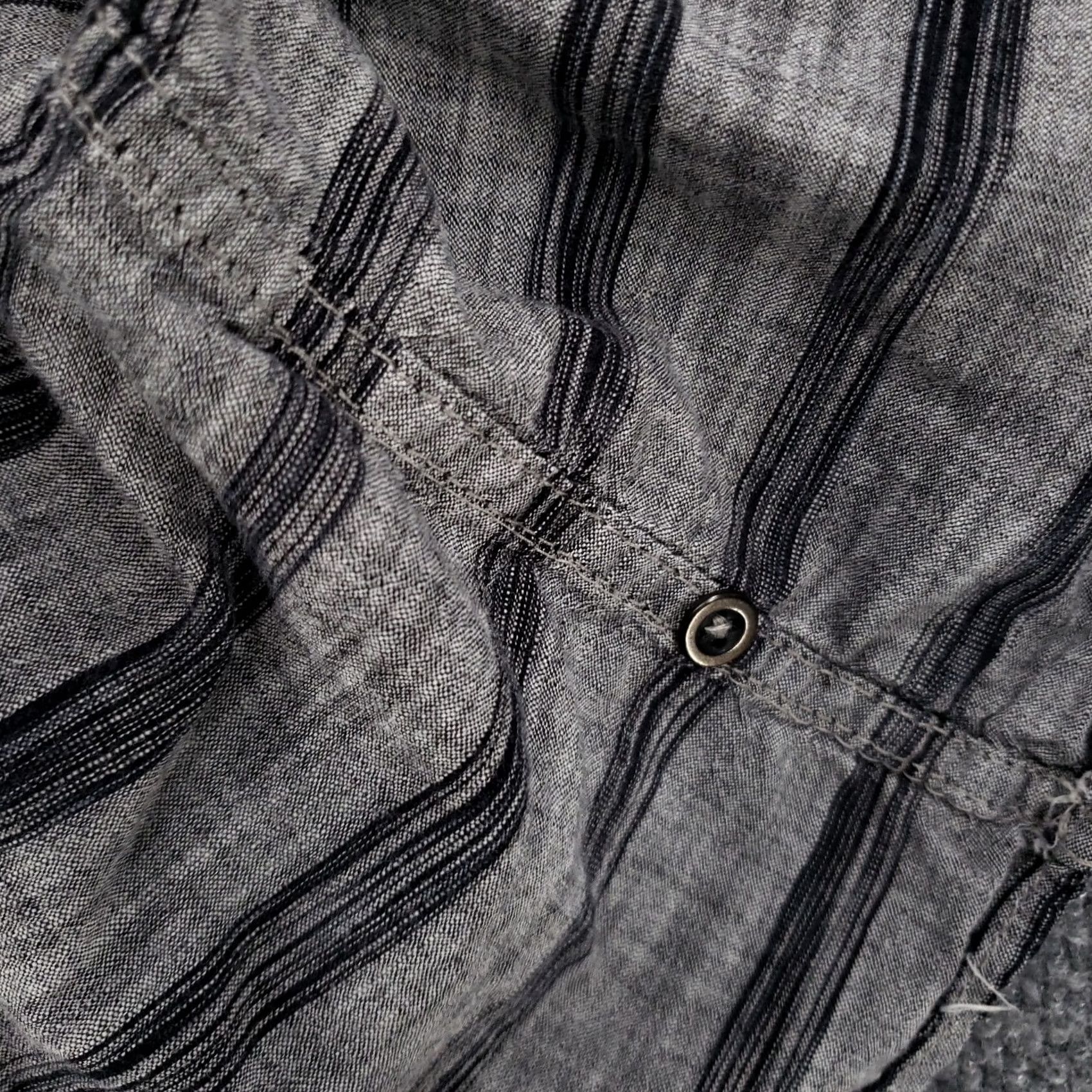Vintage INC International Concepts Shirt Mens XL Gray Button Striped Short Sleeves Size US XL / EU 56 / 4 - 6 Thumbnail