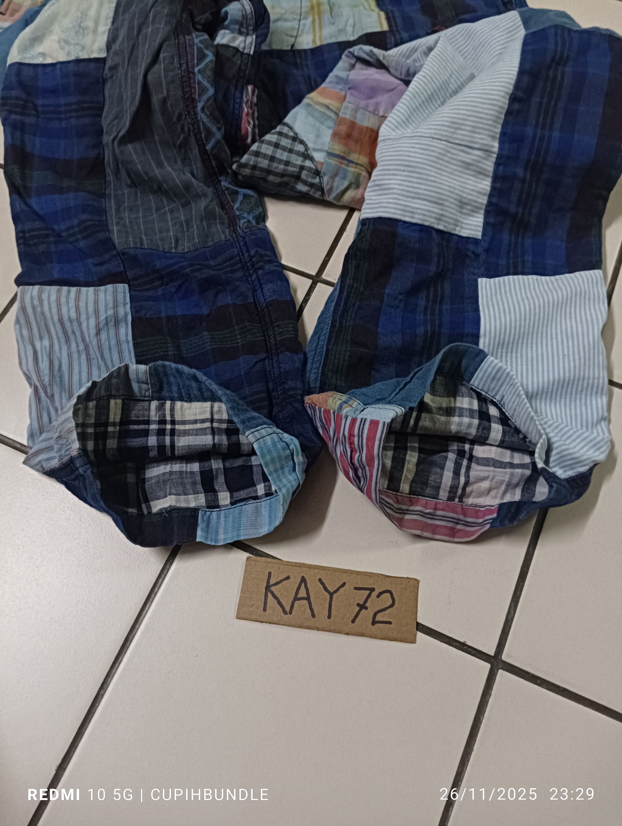 Japanese Brand A REINCARNATION:key PATCHWORK PANTS Size US 33 - 16 Thumbnail