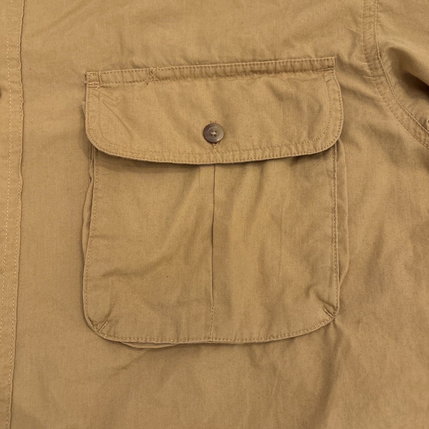 Vintage Cabelas Short Sleeve Vented Fishing Brown Mustard Size L Tall Size US 33 - 3 Thumbnail