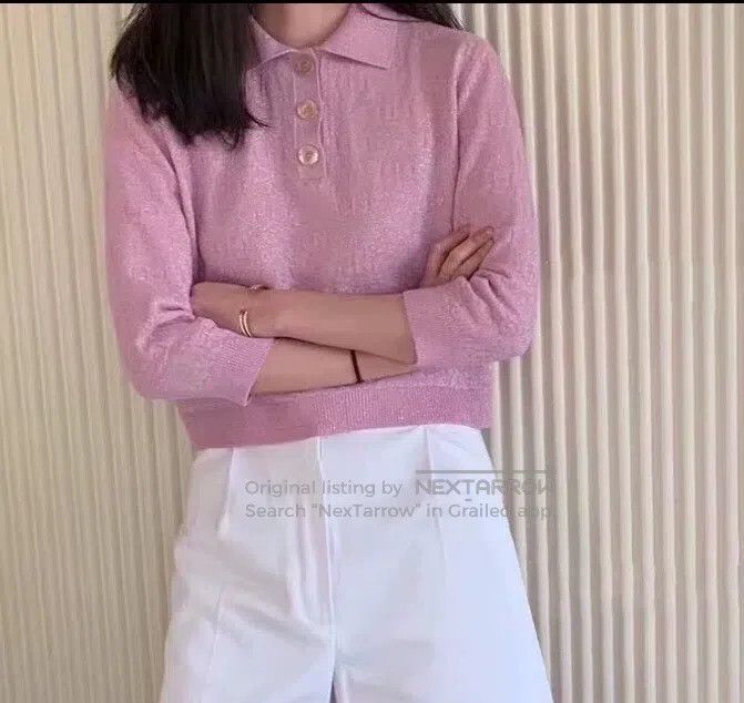 Gucci Gucci Pink logo jacquard full print wool lapel single-brea Size XXS / US 00 / IT 34 - 7 Thumbnail