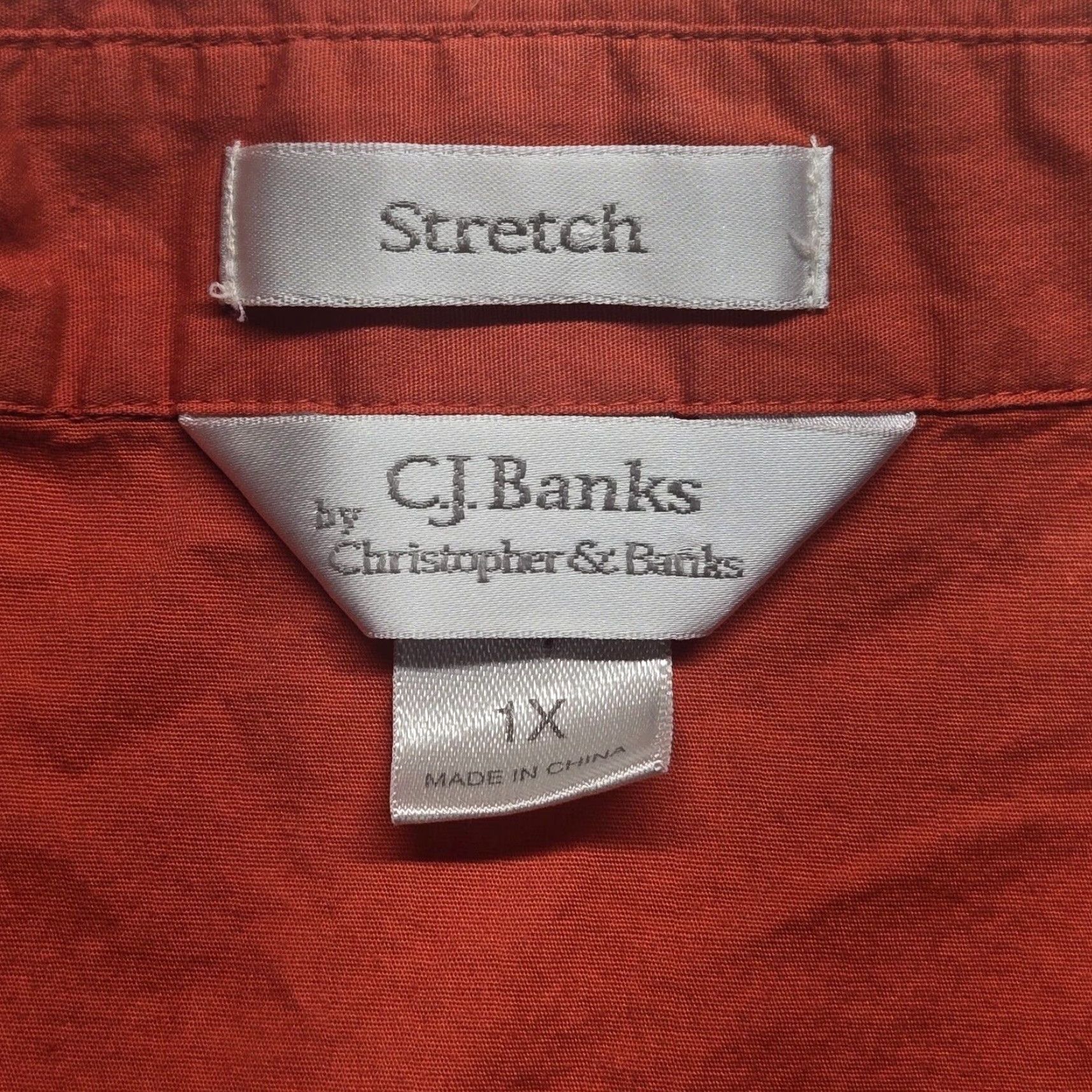 Vintage CJ Banks Solid Orange Sleeveless Button Down Collared Shirt Adult Women's 1x Size XL / US 12-14 / IT 48-50 - 3 Thumbnail