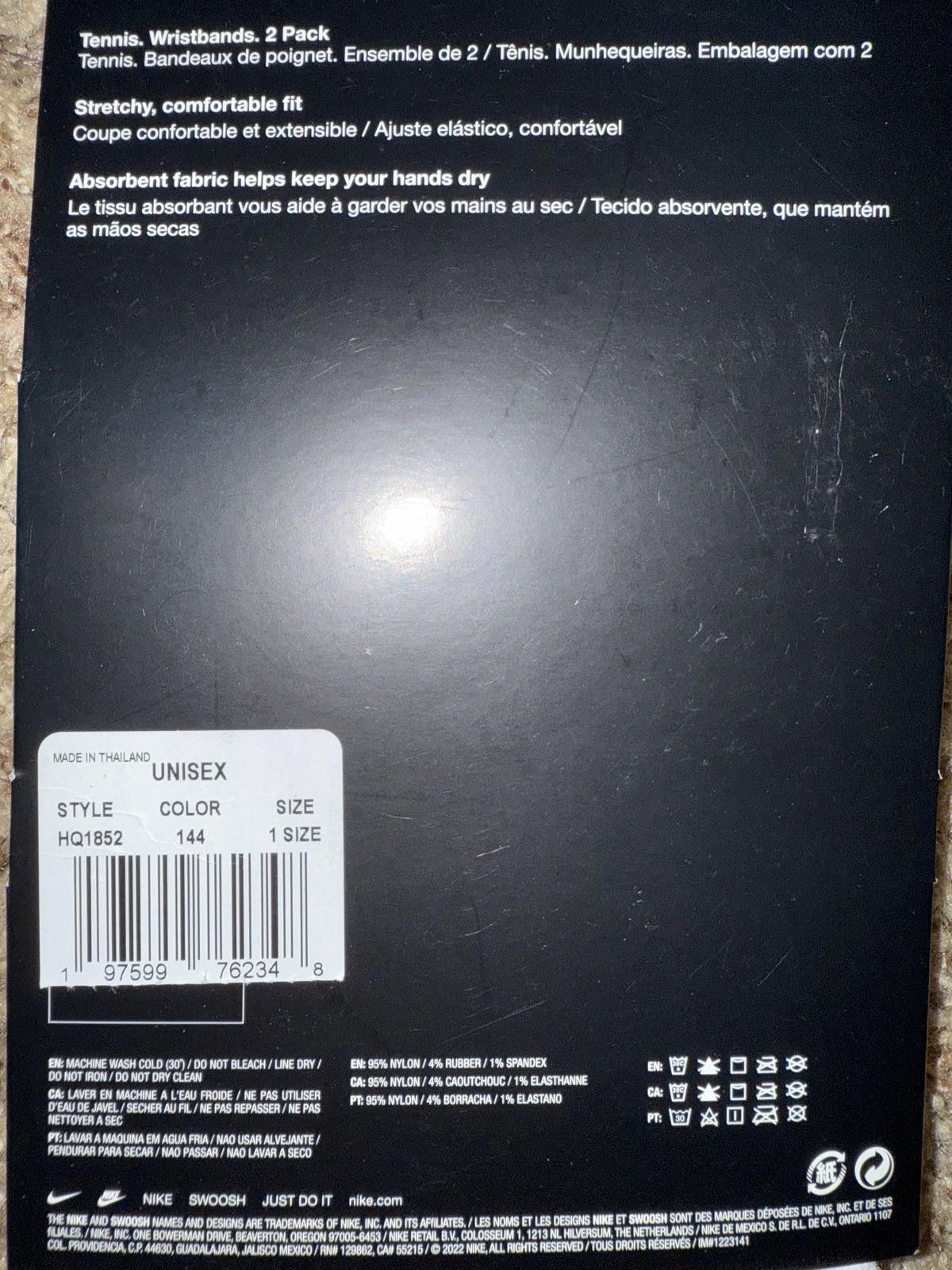 Nike Nike Tennis Premier Double Wide Wristband Size ONE SIZE - 6 Thumbnail