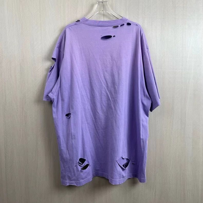 Balenciaga Balenciaga Taro Purple Ripped Letter Short Sleeve Size US XS / EU 42 / 0 - 3 Thumbnail