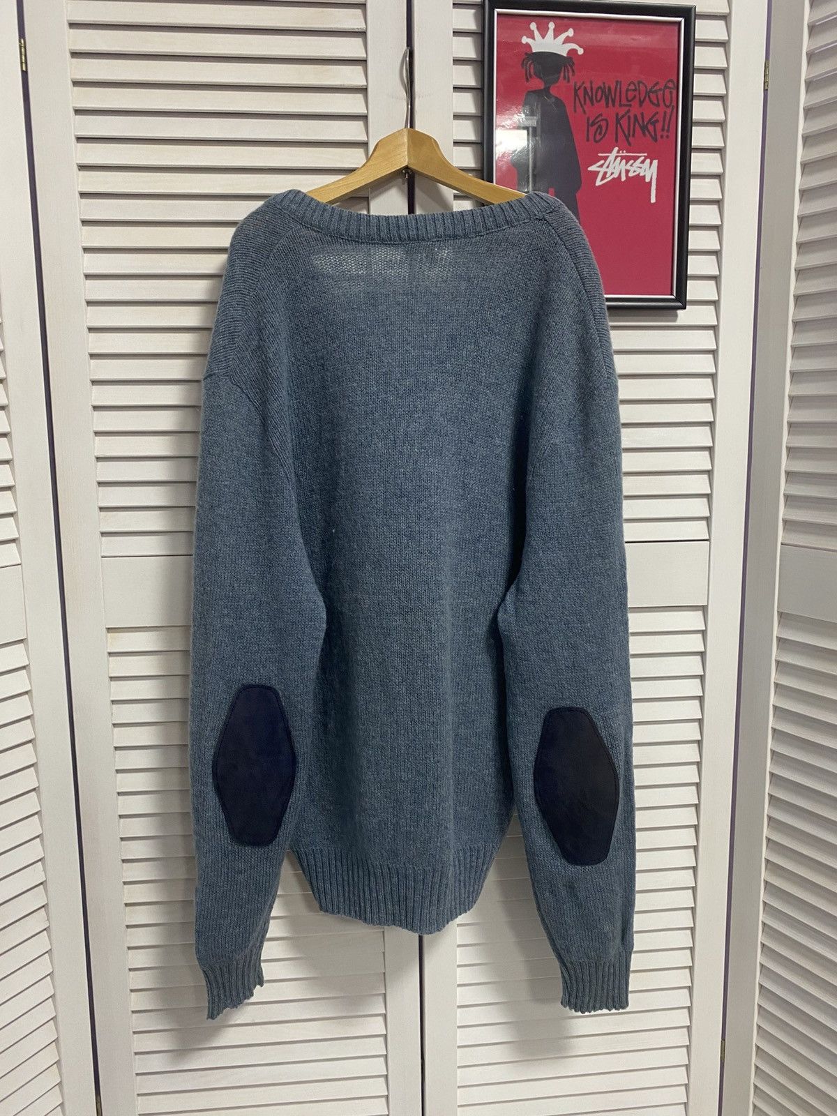 Lacoste Vintage Lacoste Made in France Wool V-Neck Elbow Patch Size US L / EU 52-54 / 3 - 4 Thumbnail