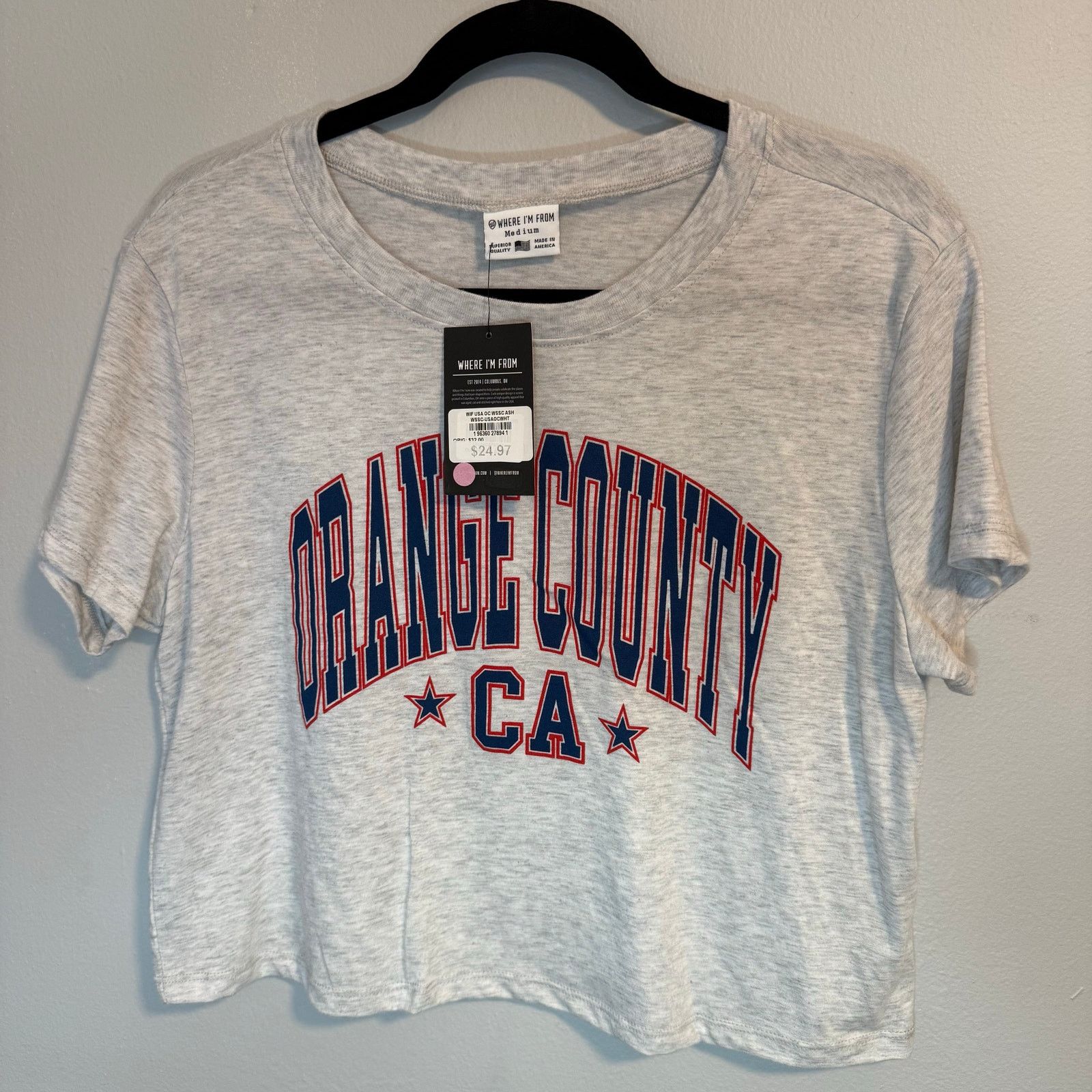 Other Where I’m From Orange County CA Crop Top T-Shirt Size M NWT Size M / US 6-8 / IT 42-44 - 1 Thumbnail