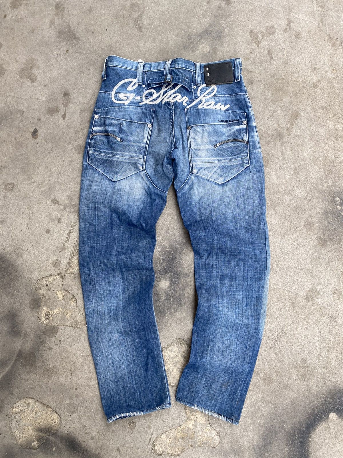 G-Star Vintage G Star Raw 3301 Embroidered Denim Jeans Size US 29 - 2 Thumbnail