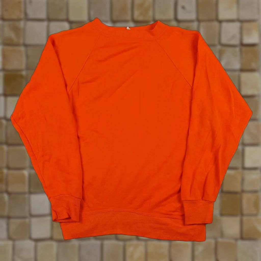 Vintage VINTAGE Sportswear Sweatshirt Raglan 80s 90s Grunge Orange Fleece Pullover Crewneck Size M Mens Size US M / EU 48-50 / 2 - 1 Thumbnail