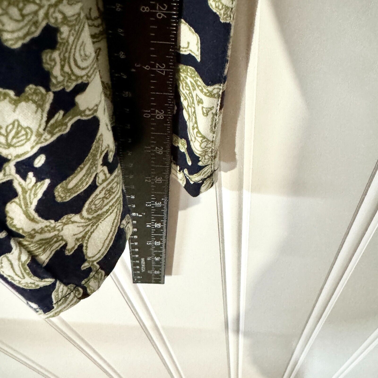 Orvis Orvis Pants Women Size 14 Low Rise Skinny Floral Navy Blue Size 36" / US 14 / IT 50 - 4 Thumbnail