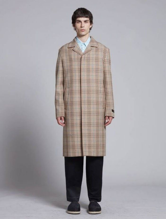 image of Marni O1W1Db10524 Wool Trench Coat In Brown, Men's (Size Small)