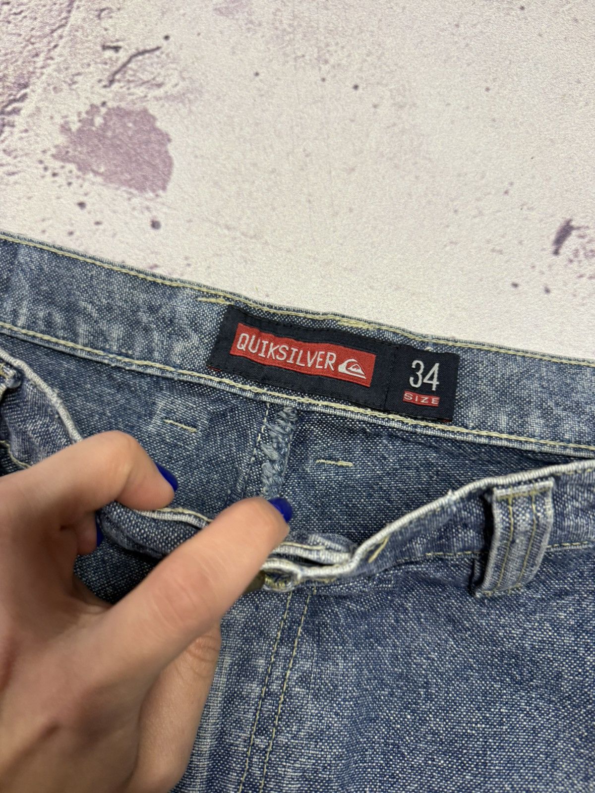 Quiksilver Mens Vintage Jeans Quiksilver Size 34 Surf Style y2k Size US 34 / EU 50 - 7 Thumbnail