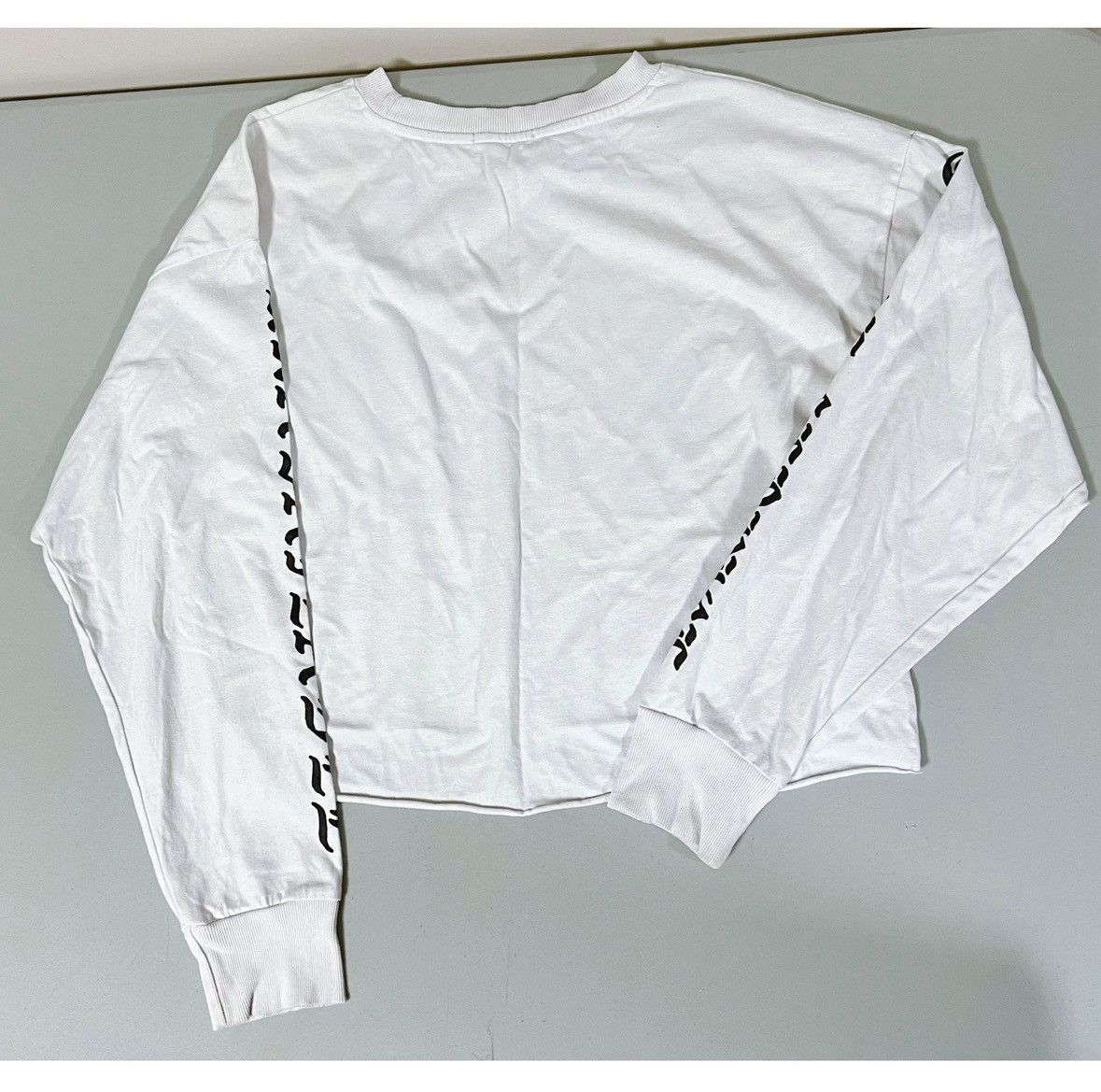 Japanese Brand White Black Long Sleeve Graphic Top Tee T-Shirt Size L 💎 Size US L / EU 52-54 / 3 - 2 Thumbnail
