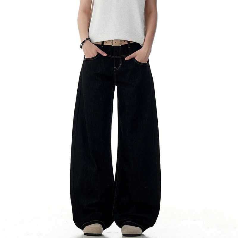 Jean American Style Men's Jeans Solid Color Washing Simple Size US 32 / EU 48 - 1 Thumbnail