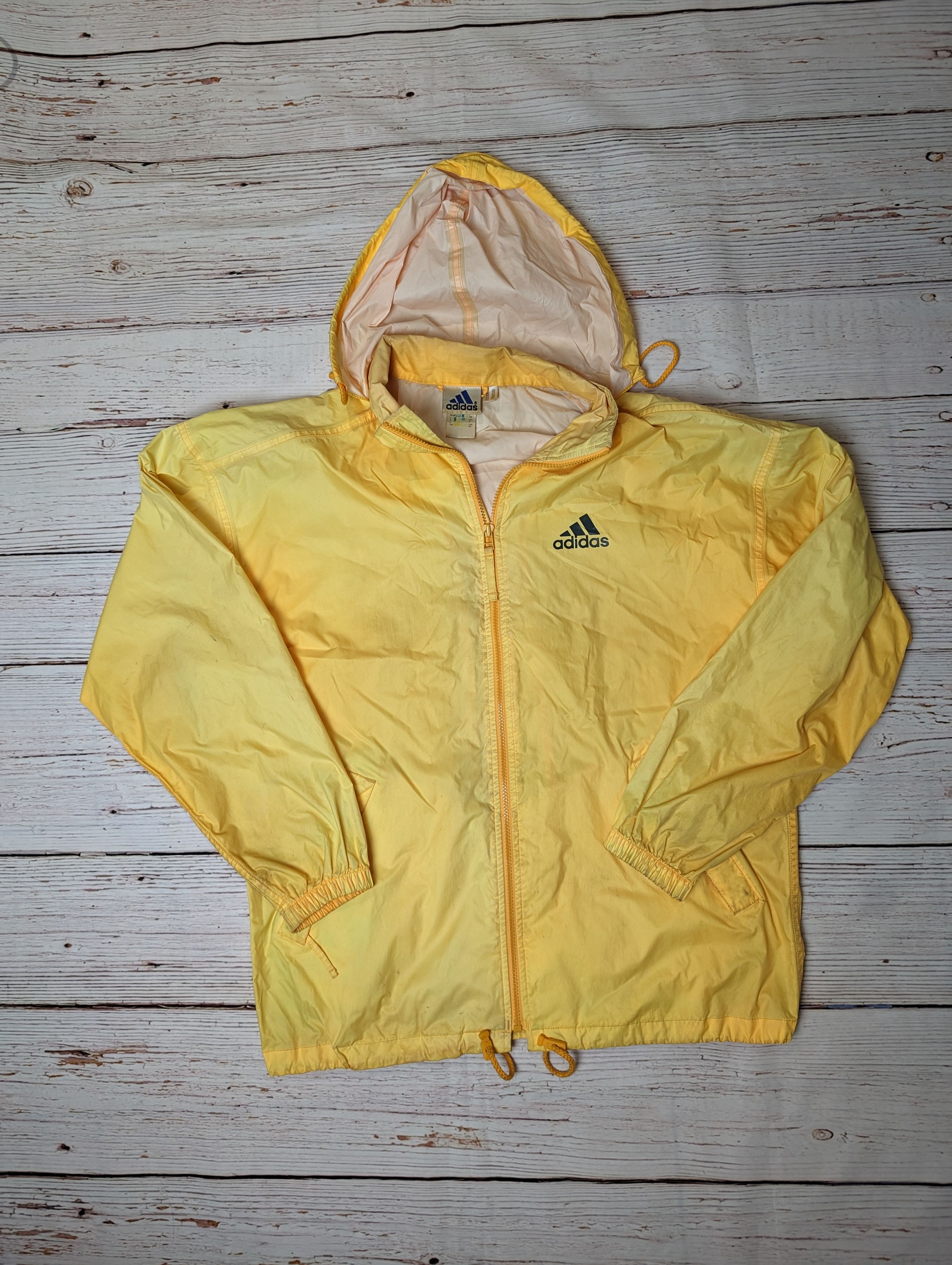 Adidas Vintage Yellow adidas windbreaker sun faded jacket Grailed