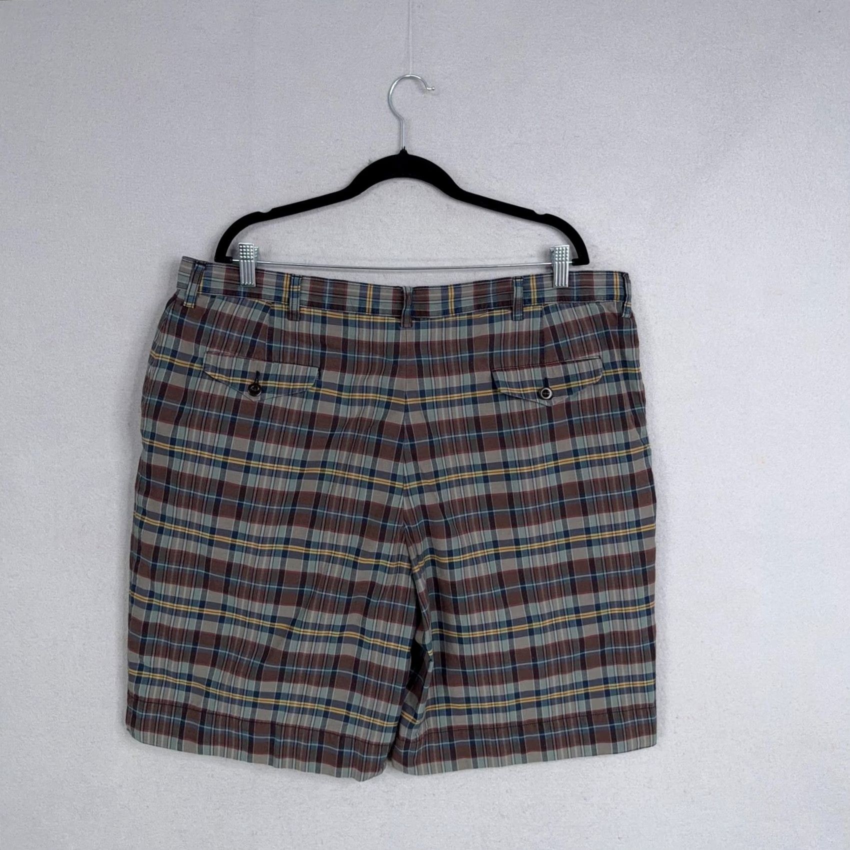 Polo Ralph Lauren Polo Ralph Lauren Shorts Mens 40 Brown Plaid Chino Summer Preppy Button Fly Casual Size US L / EU 52-54 / 3 - 5 Thumbnail