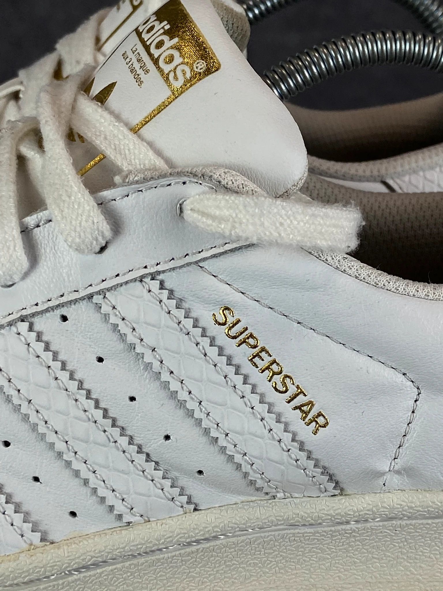 Adidas Adidas Superstar – White Leather Sneakers Size US 5.5 / EU 38 - 3 Thumbnail