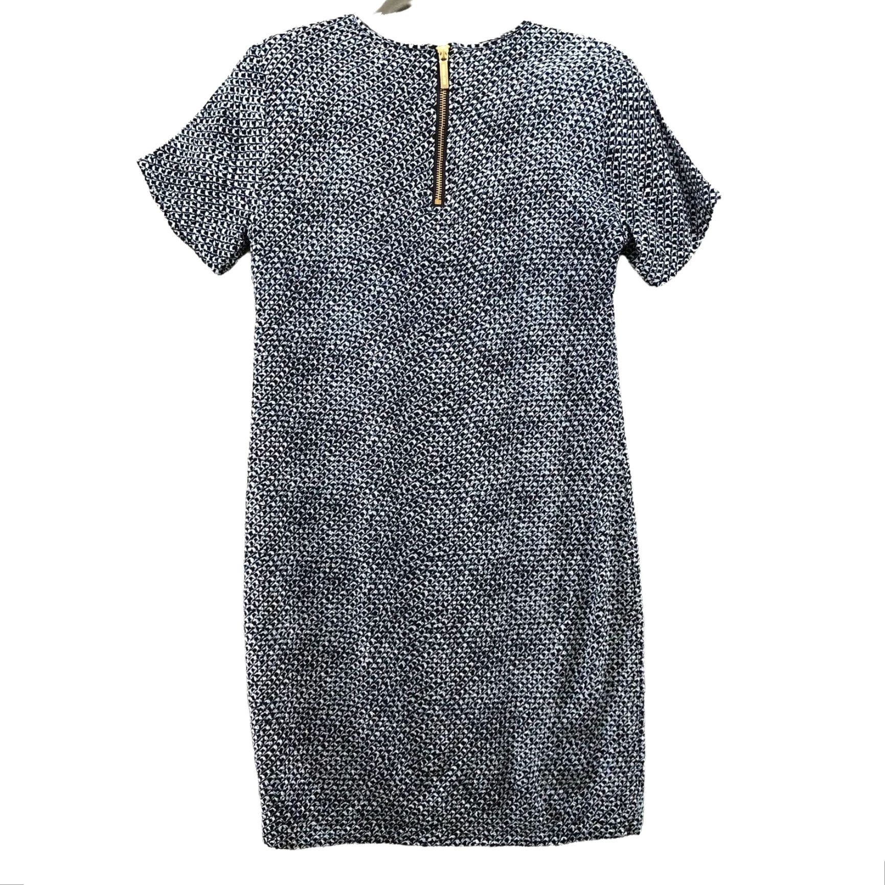 Michael Kors Michael Kors Blue Printed Crewneck Shift Dress Womens XS Knee Length Lightweight Size 26" / US 2 / IT 38 - 2 Thumbnail