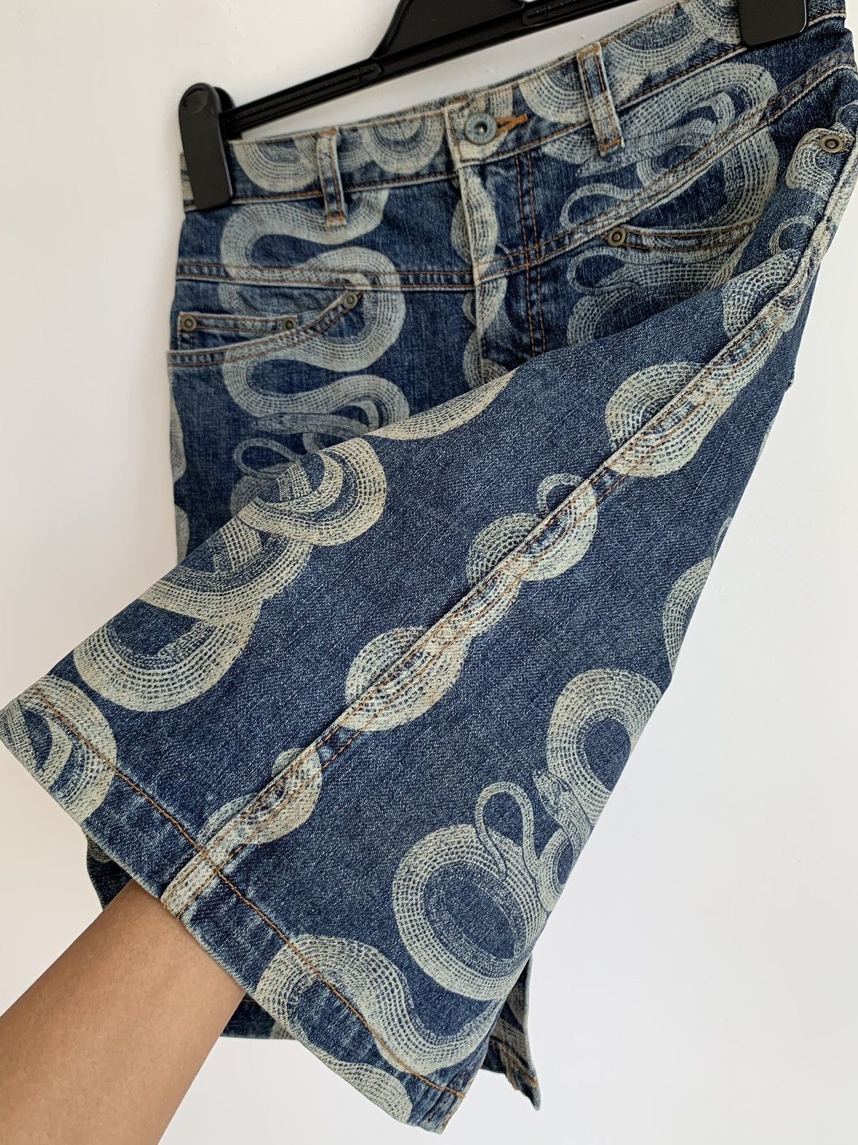 Hysteric Glamour 2000s Hysteric Glamour Snake Denim Skirt y2k Size 29" - 10 Thumbnail
