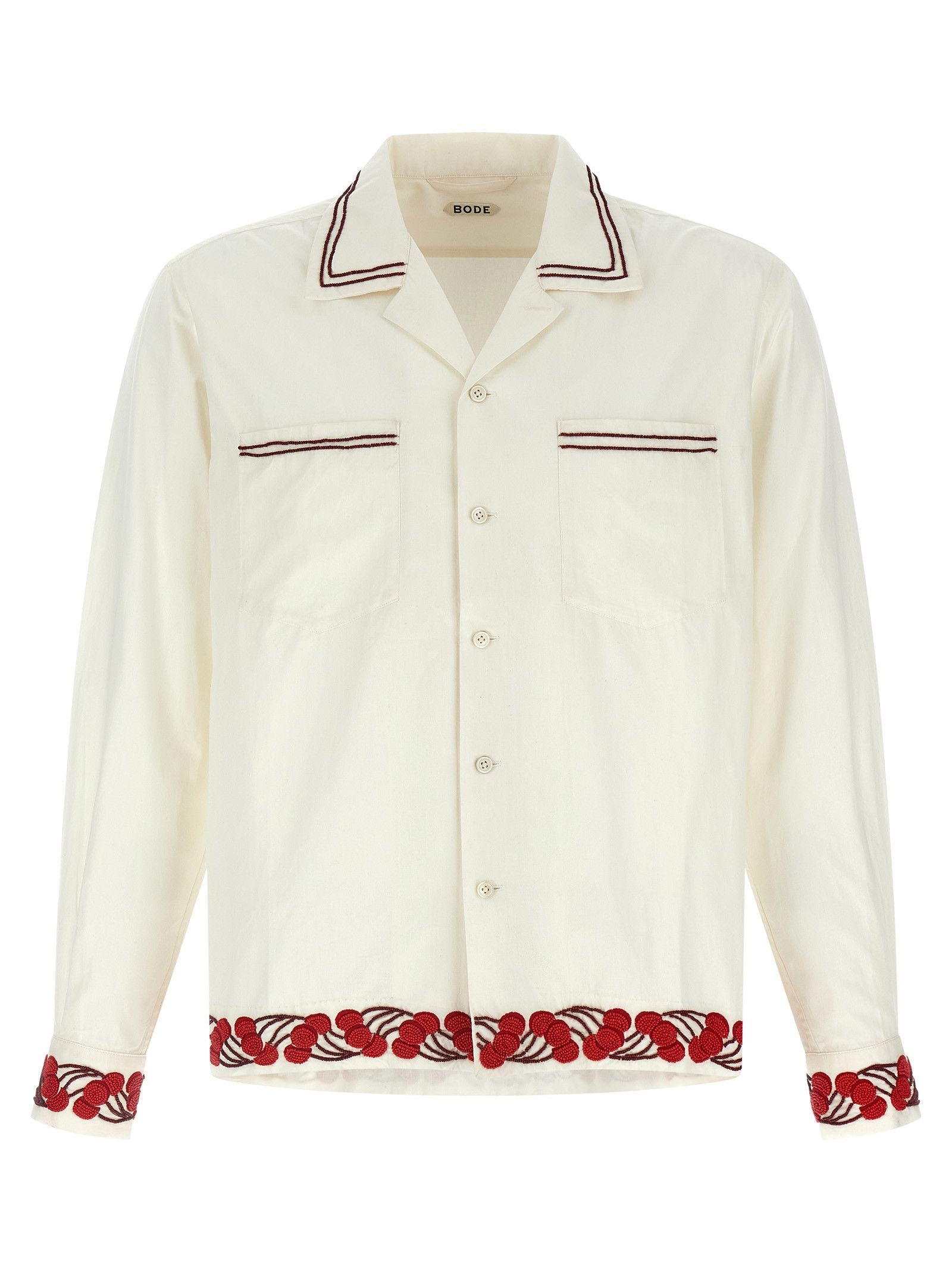 Bode 'Cherry Lane Beaded' shirt Size US XXL / EU 58 / 5 - 1 Thumbnail