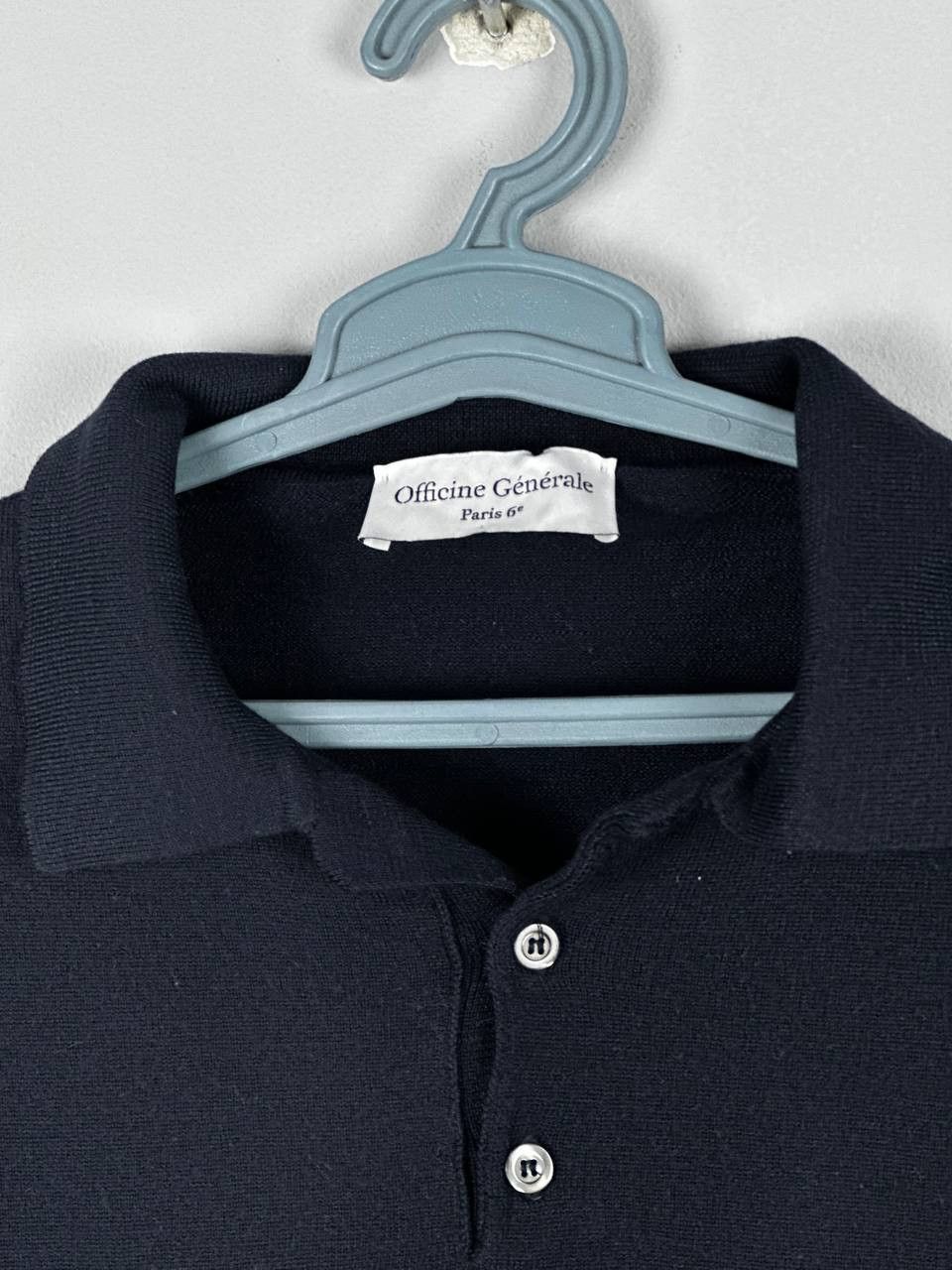Officine Generale Officine Generale Brutus Merino Wool Knit Polo Large Size US XL / EU 56 / 4 - 4 Thumbnail