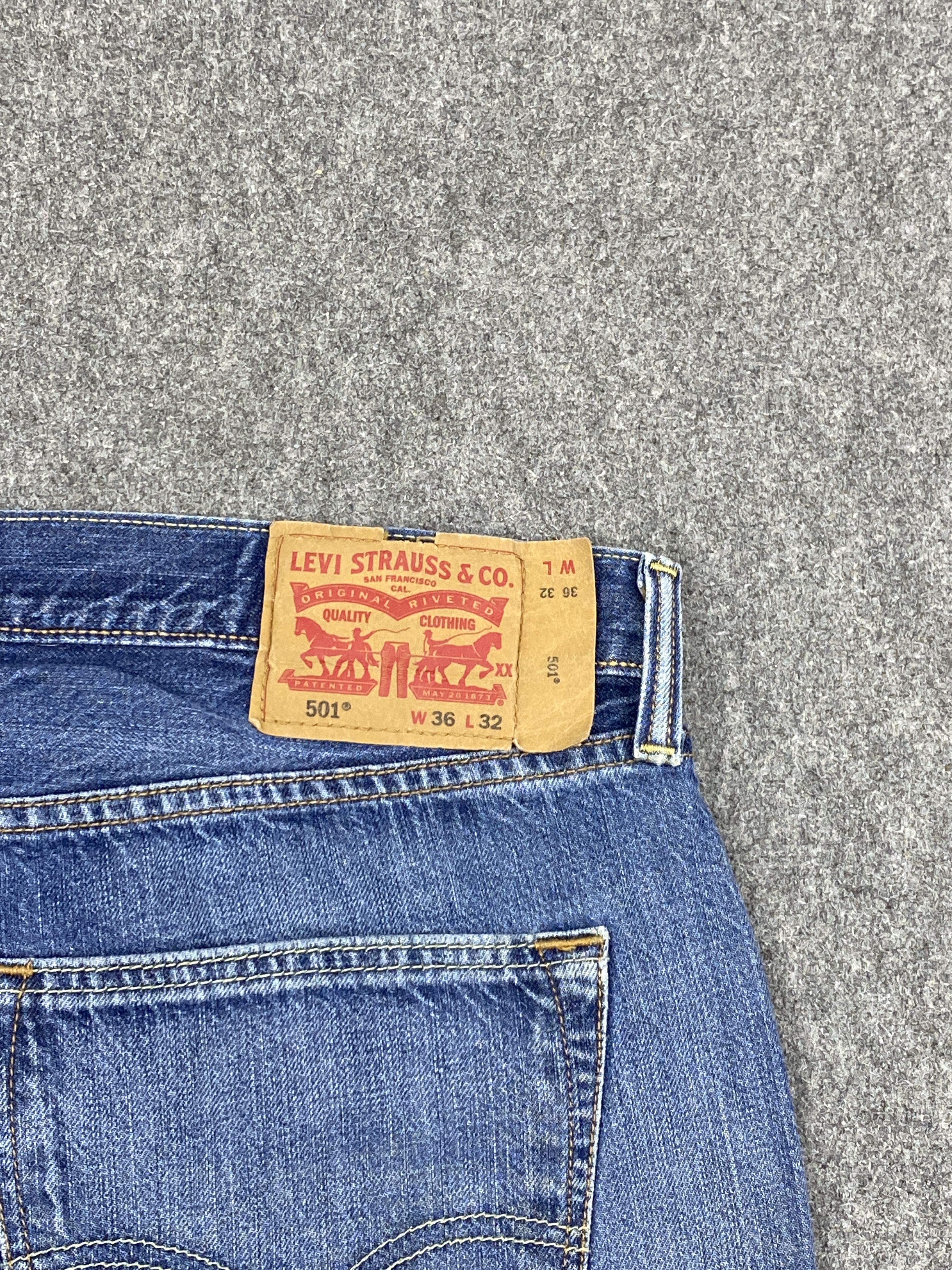 Levi's × Vintage Faded Blue Vintage Levis 501 Jeans Size US 36 / EU 52 - 5 Thumbnail