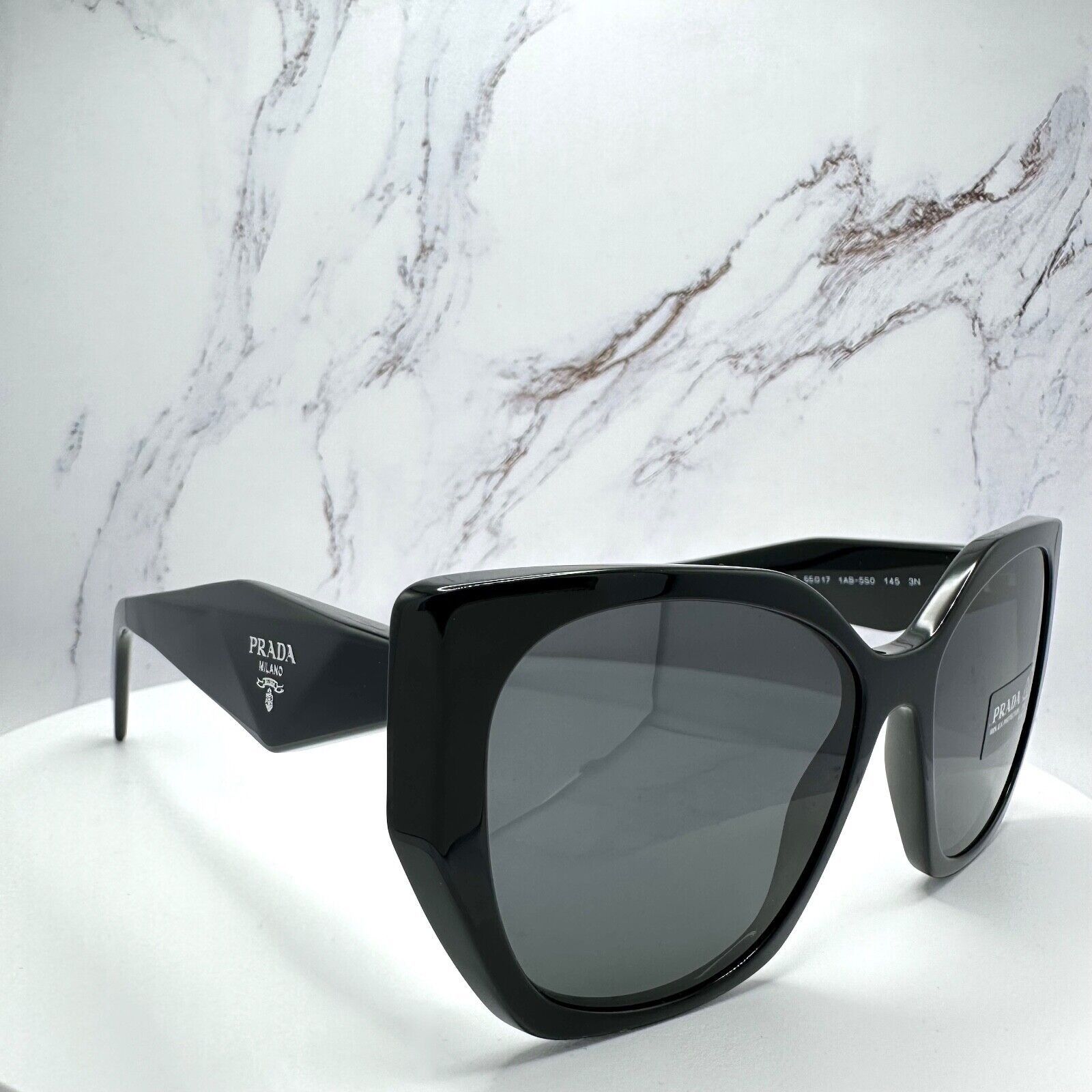 Prada New PRADA Sunglasses Black Symbole 100% Authentic Cat Eye Size ONE SIZE - 5 Thumbnail