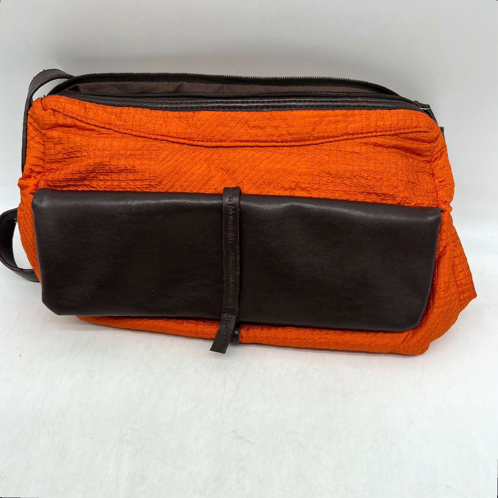 Vintage Stone Mountain Shoulder Bag Womens 7X12 Orange Adjustable Strap Buckle Zip Cotton Blend 90s Classic Casual Bag Women Size ONE SIZE - 2 Thumbnail