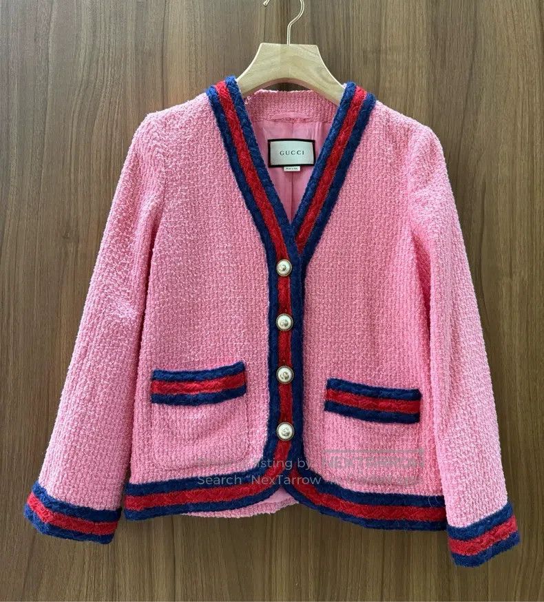 Gucci Gucci Pink tweed coat Size S / US 4 / IT 40 - 1 Thumbnail