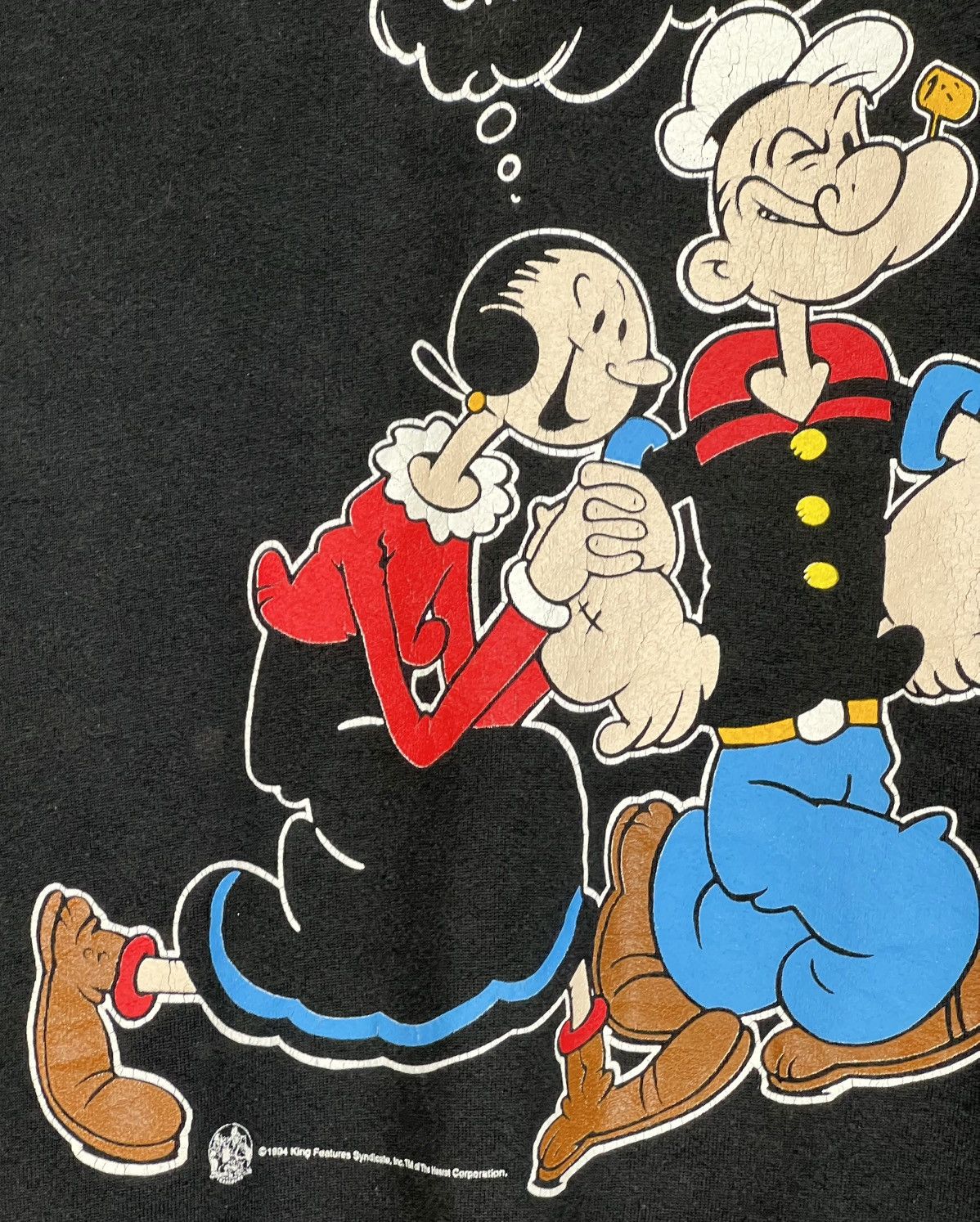 Cartoon Network Vintage Distressed Popeye 1994 Sweatshirt Size US L / EU 52-54 / 3 - 6 Thumbnail