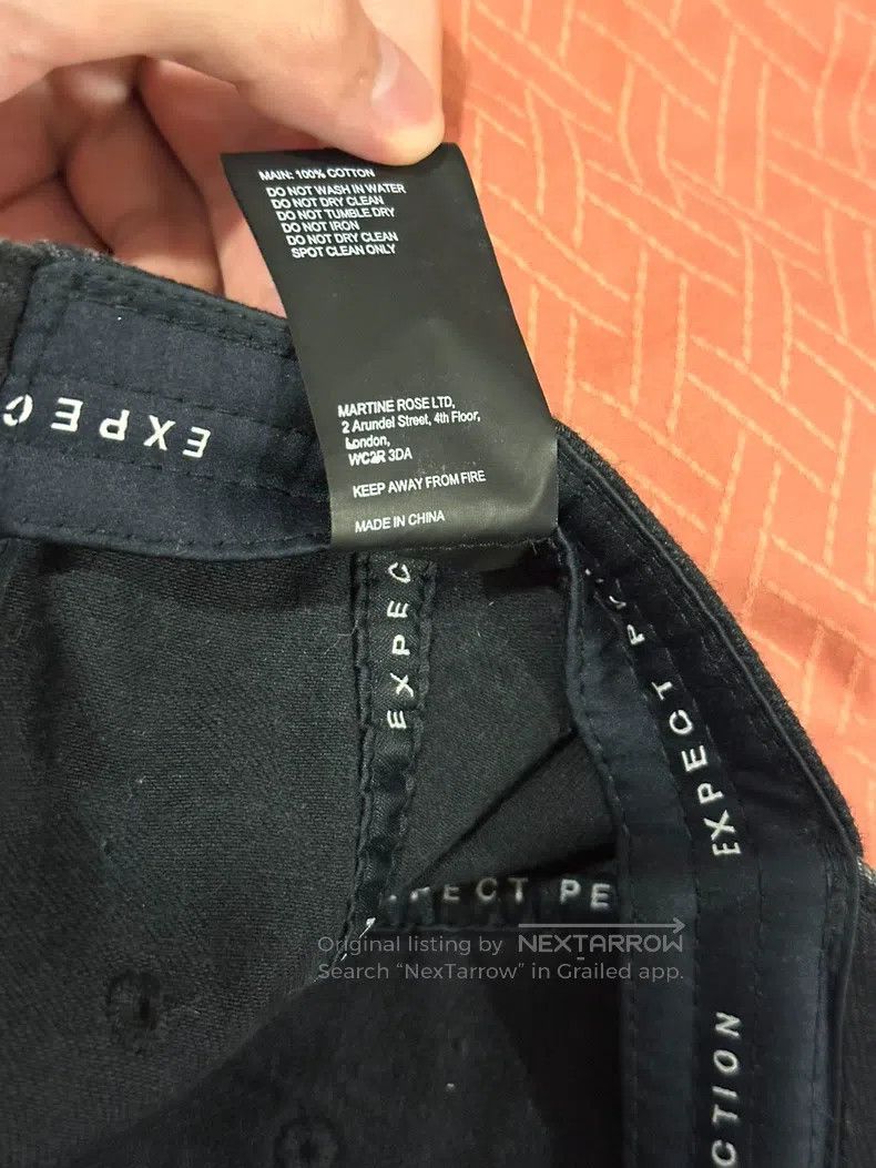Martine Rose Martine Rose 24ss make old washed slogan hat Size ONE SIZE - 3 Thumbnail