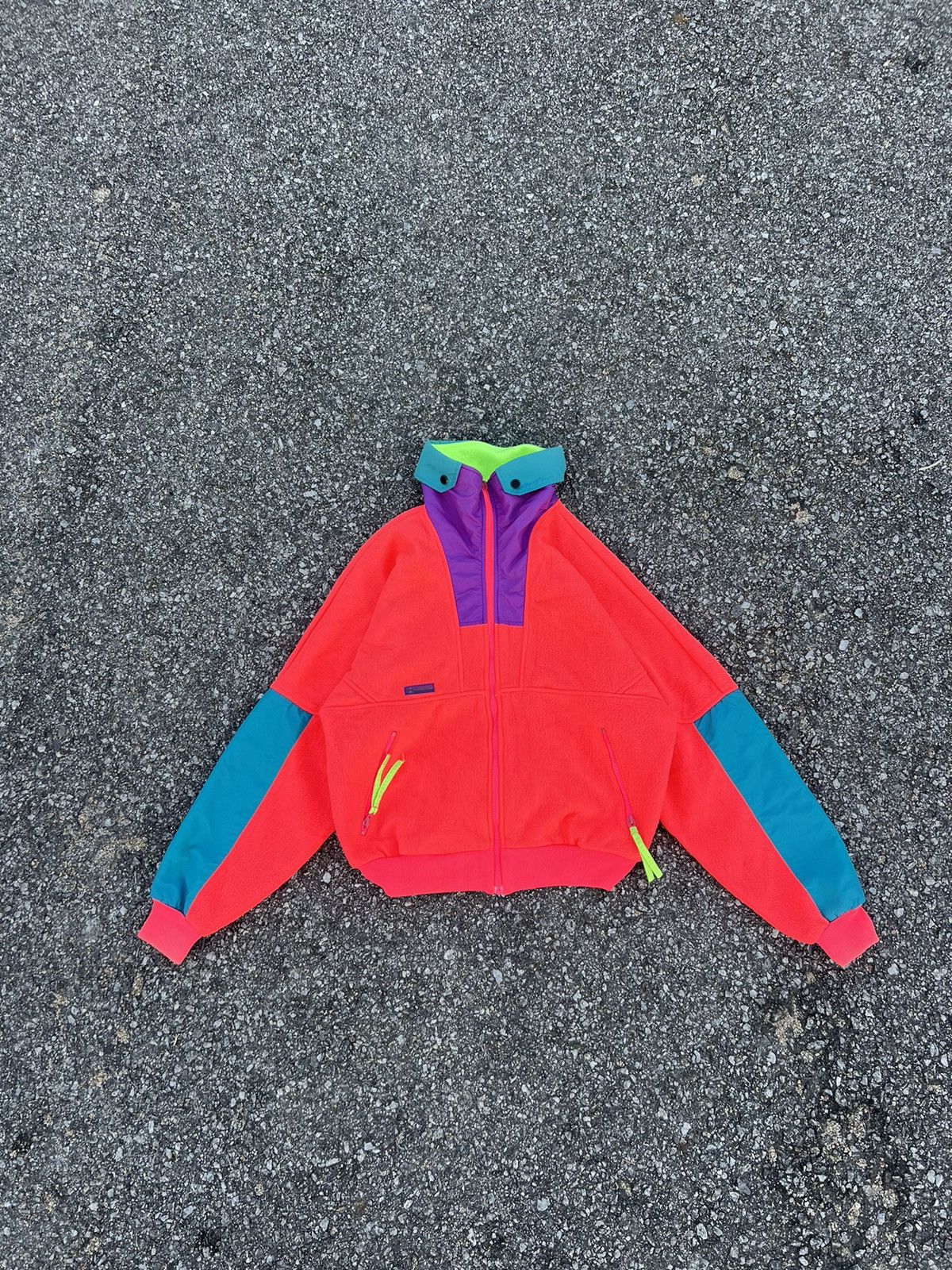 Columbia × Vintage Vintage Columbia Wizbang Colourful Fleece Jacket Size US L / EU 52-54 / 3 - 1 Thumbnail