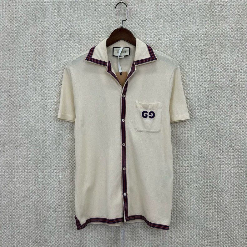 Other Gucci Beige embroidered letter logo short-sleeved shirt Size US XS / EU 42 / 0 - 1 Thumbnail