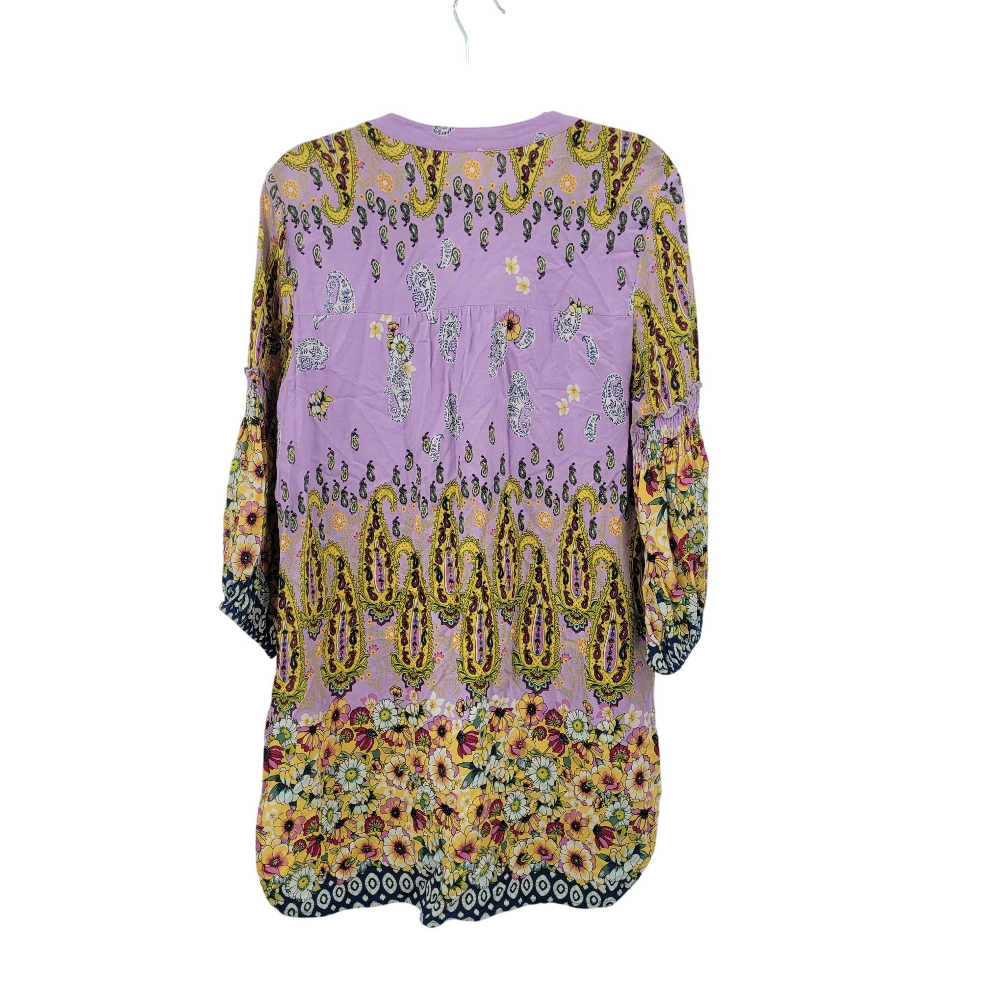 Anthropologie Anthropologie Fig & Flower Lavender Multicolor Boho Peasant Size L / US 10 / IT 46 - 10 Thumbnail