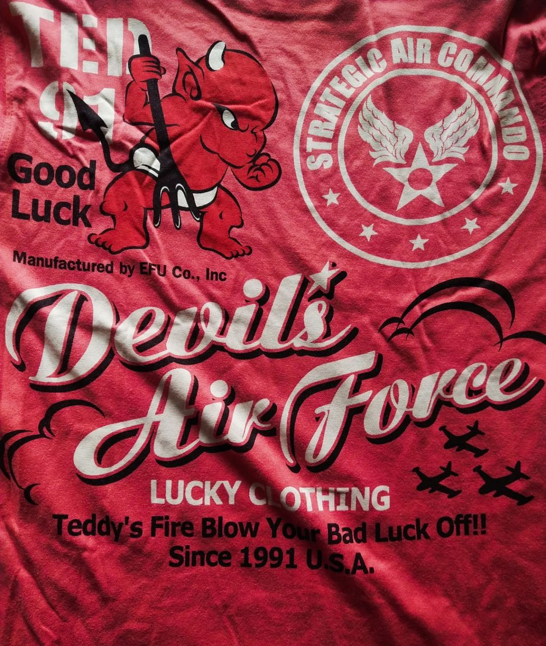 If Six Was Nine × Tedman Tedman Devil's Air Force Big Print Longsleeve Size S / US 4 / IT 40 - 2 Thumbnail