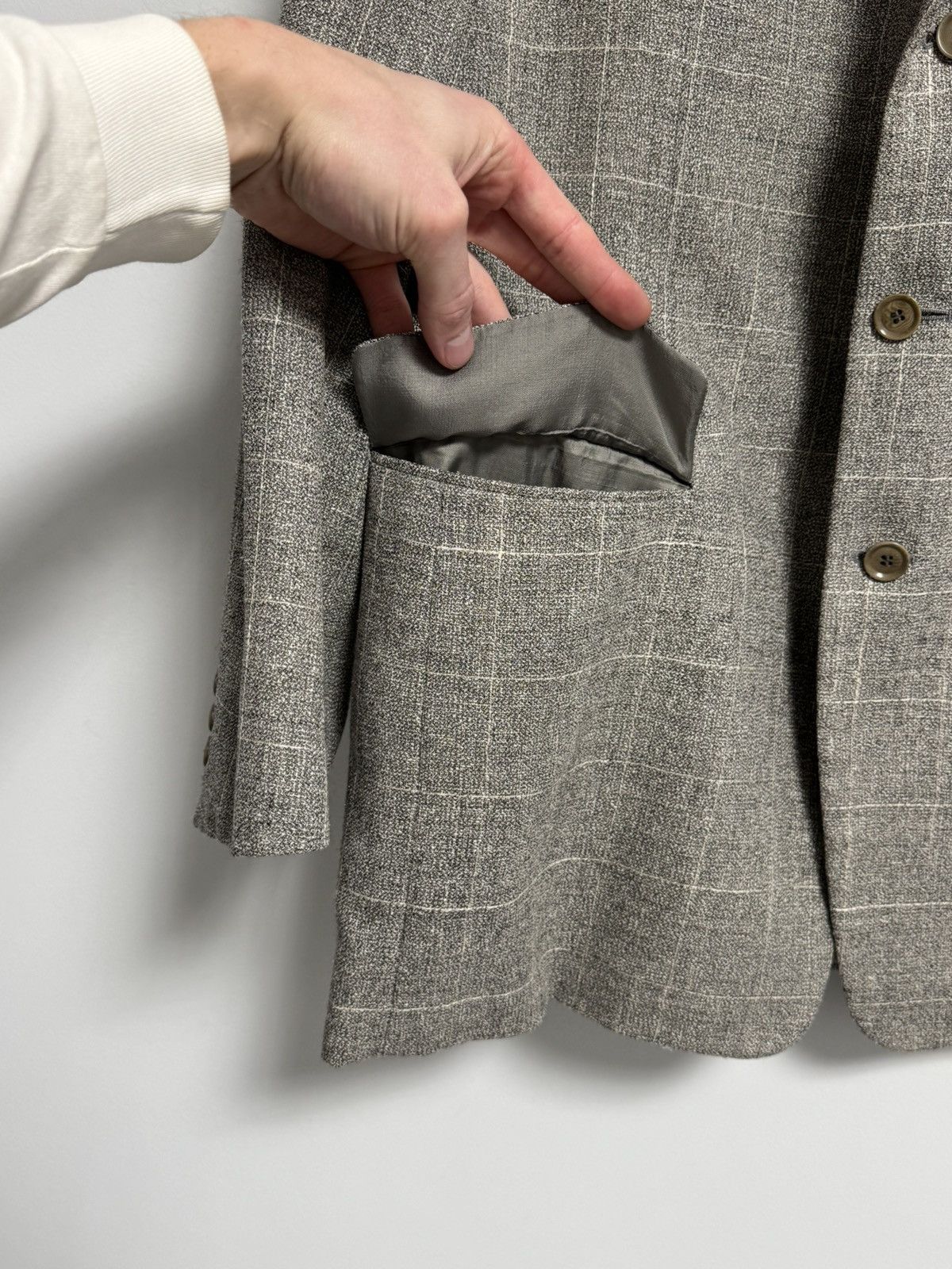 Pal Zileri Pal Zileri Gruppo Forall Blazer Men’s Gray Luxury Size 54L - 16 Thumbnail