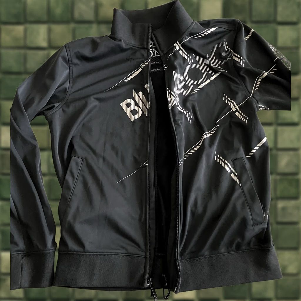 Billabong VINTAGE Billabong Surf Mens Black Track Jacket Mid Zip Bottle Opener Full Zip Logo Jacket Mens Black Striped 99064 Size US M / EU 48-50 / 2 - 1 Thumbnail