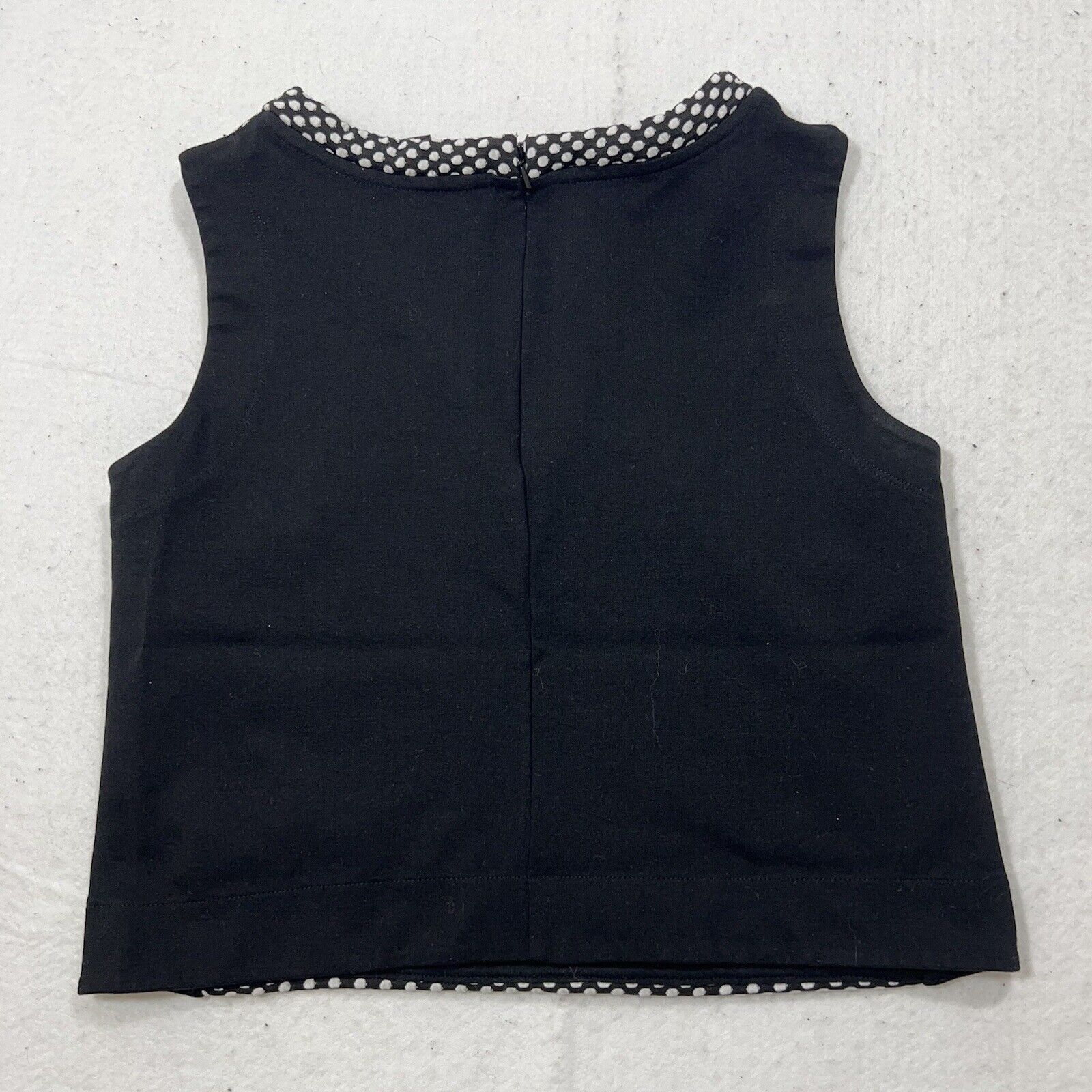 Banana Republic Banana Republic Sleeveless Polka Dot Zip Up Crop Top Size XS / US 0-2 / IT 36-38 - 8 Thumbnail