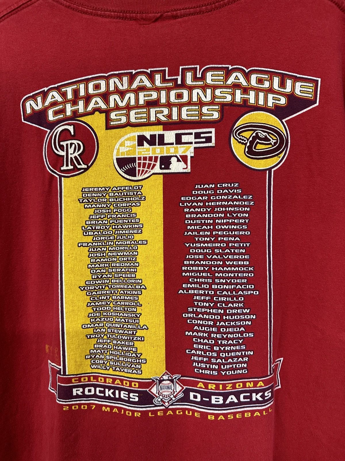 MLB × Vintage Vintage Majestic 2007 NLCS Diamondbacks vs Rockies Tee Size US XXL / EU 58 / 5 - 5 Thumbnail