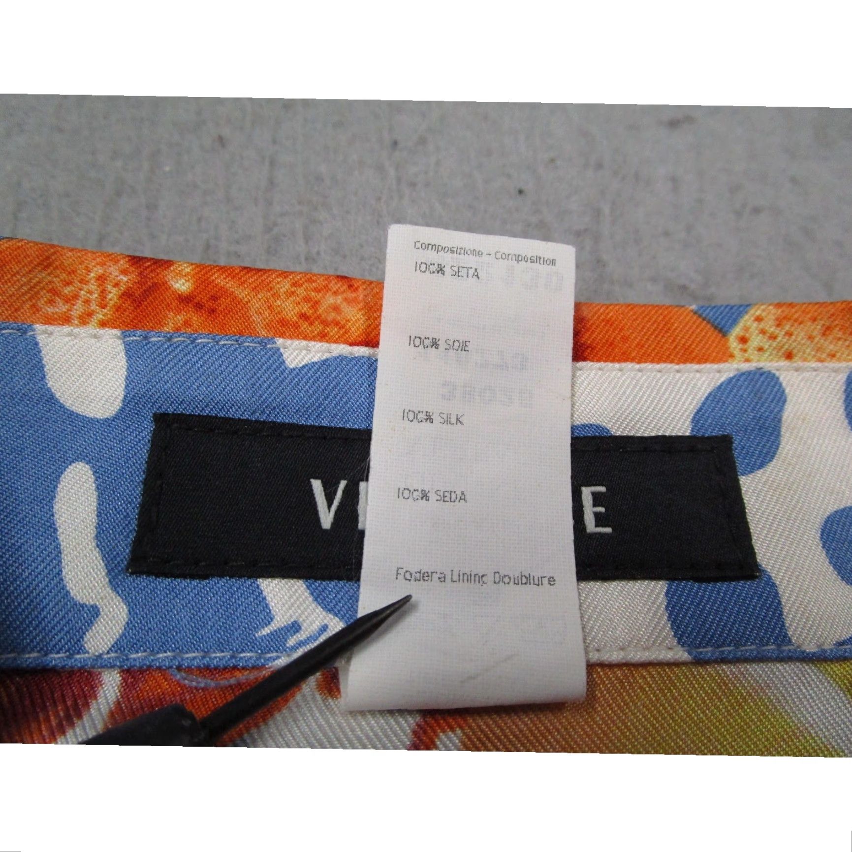 Versace VINTAGE Gianni Versace Silk Shirt Mens 54 XL Blue Orange Nautical Shell Orchid 90s Size US XL / EU 56 / 4 - 6 Thumbnail