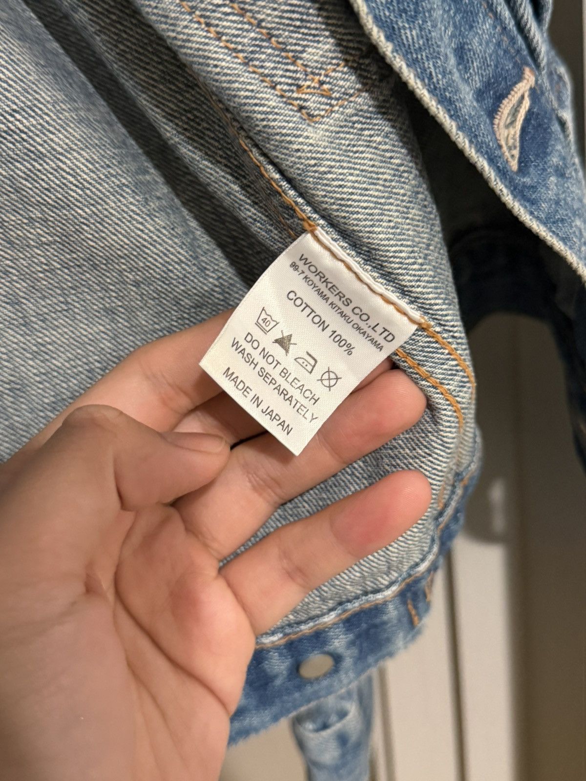Japanese Brand Workers Japan Type 1 Denim Jacket Size US XS / EU 42 / 0 - 7 Thumbnail