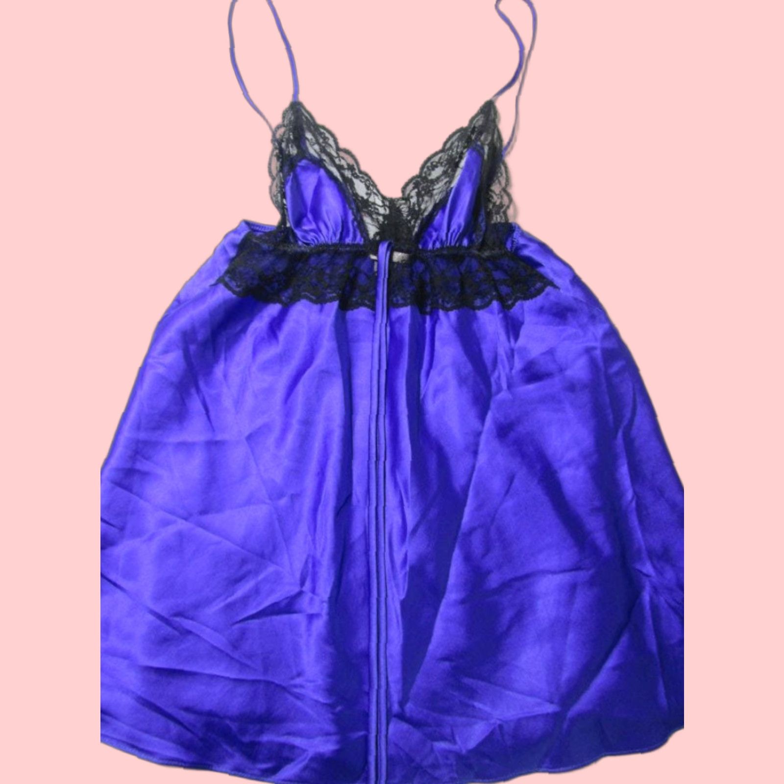 Victorias Secret Victoria Secret Lingerie Chemise Womens Medium M Royal Blue Lace