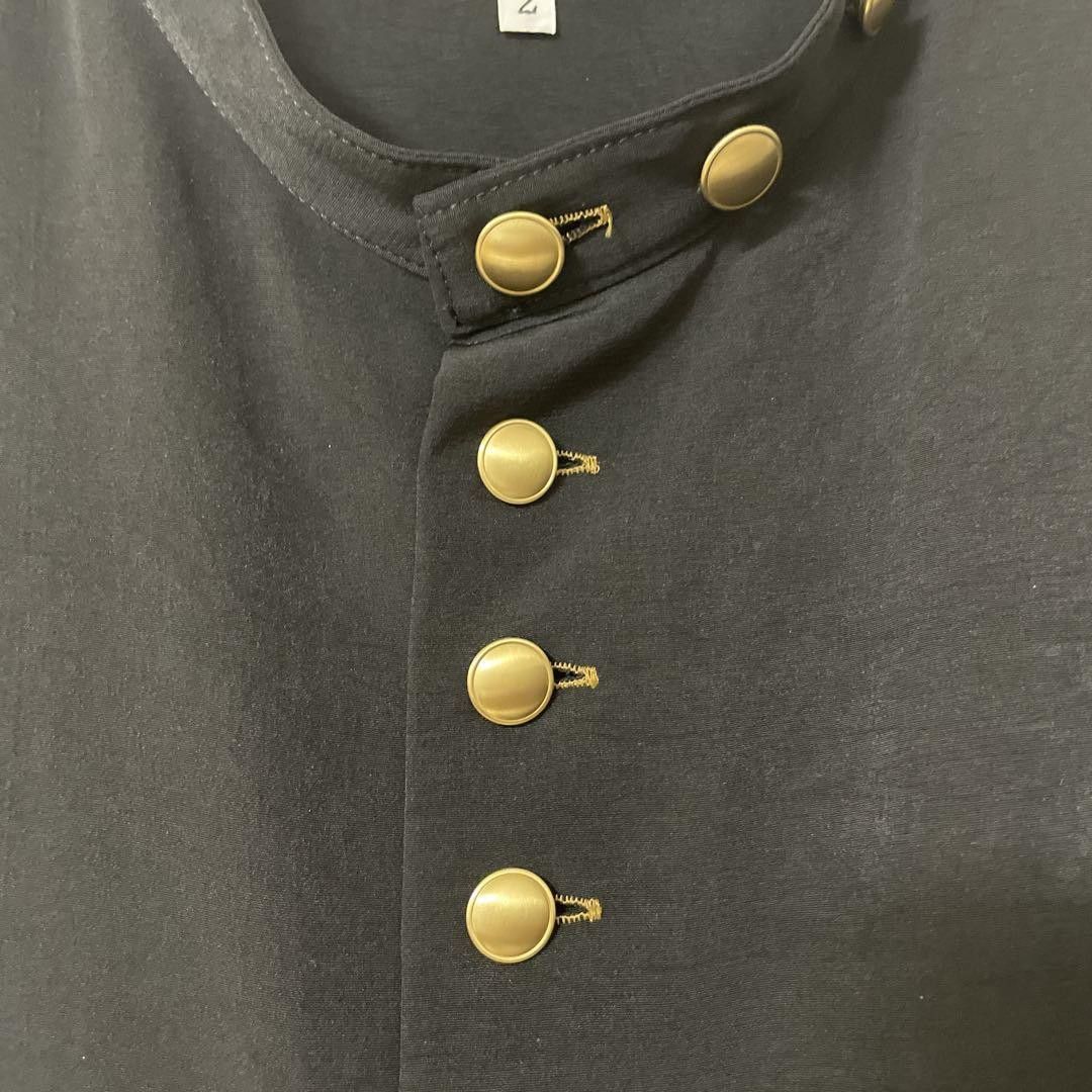 Yohji Yamamoto POUR HOMME 19aw gold button stand collar shirt HC-B44-501 Size US M / EU 48-50 / 2 - 2 Thumbnail