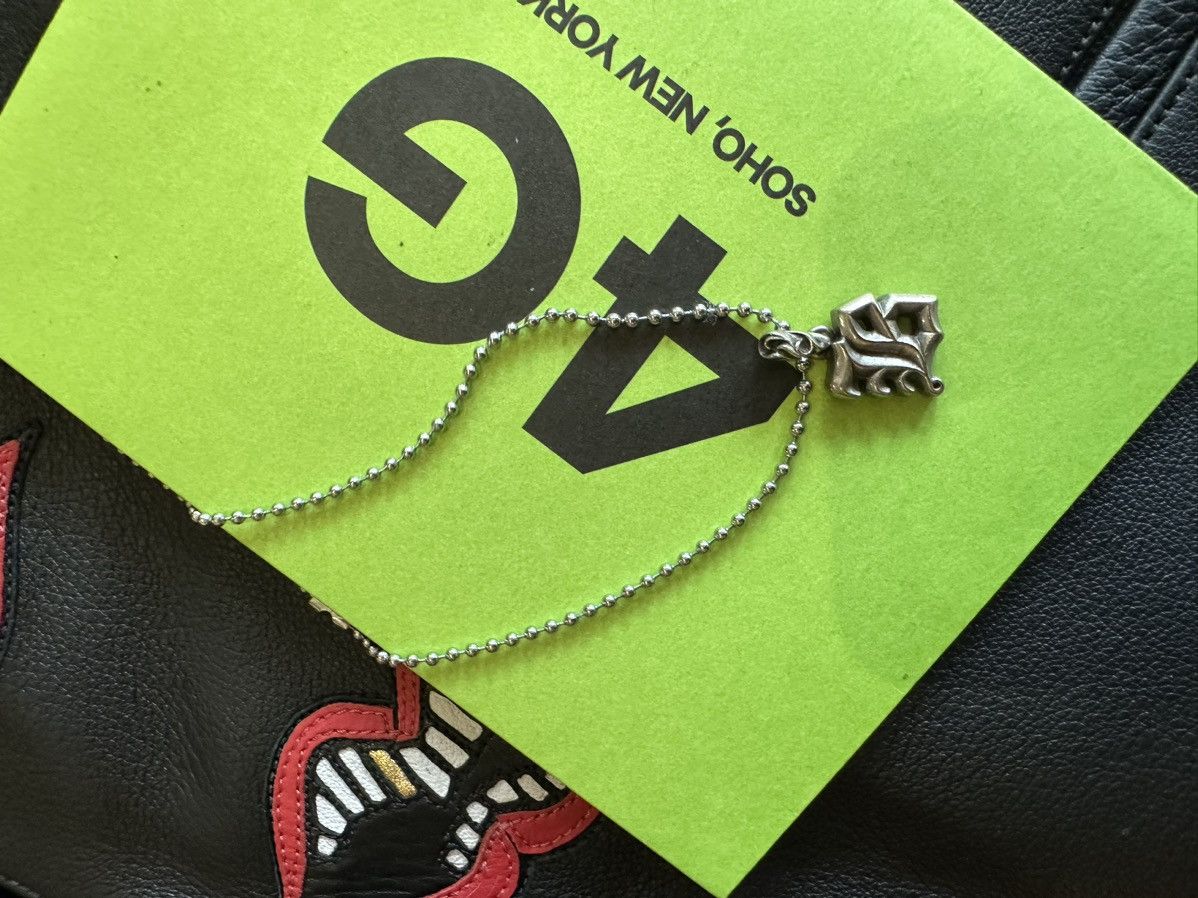 image of Chrome Hearts Large ‘ B ‘ Initial Necklace Chain Pendant in Silver, Men's