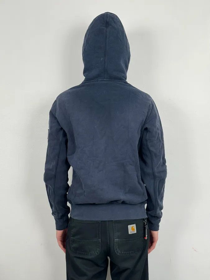 Stone Island Navy Signature Minimalist Zip-up Hoodie