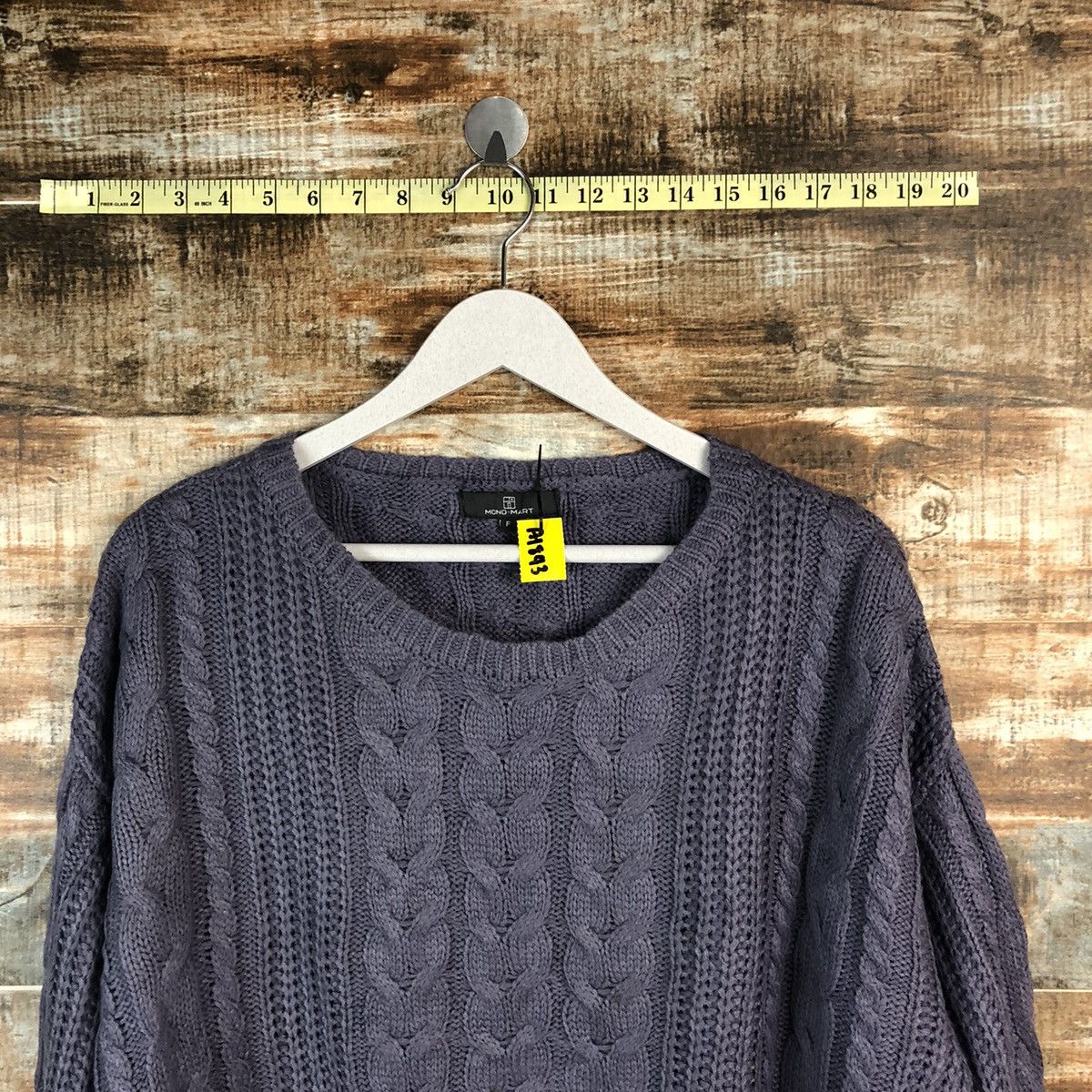 Homespun Knitwear Mono Mart Purple faded cable Knitwear #A1843 Size US XL / EU 56 / 4 - 4 Thumbnail