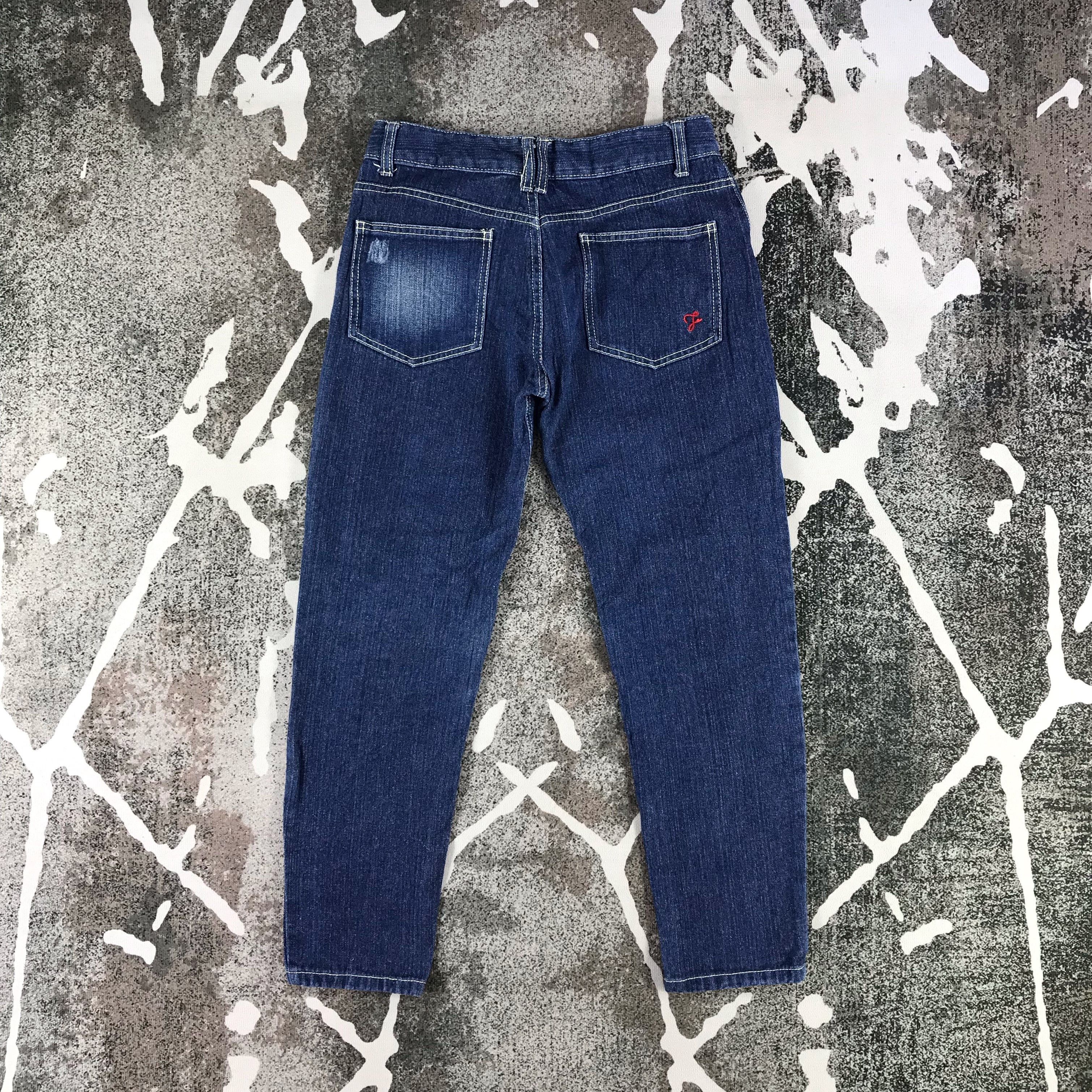 Fiorucci Fiorucci Jeans Cropped Distresed Denim KJ1316 Size 28" / US 6 / IT 42 - 2 Thumbnail